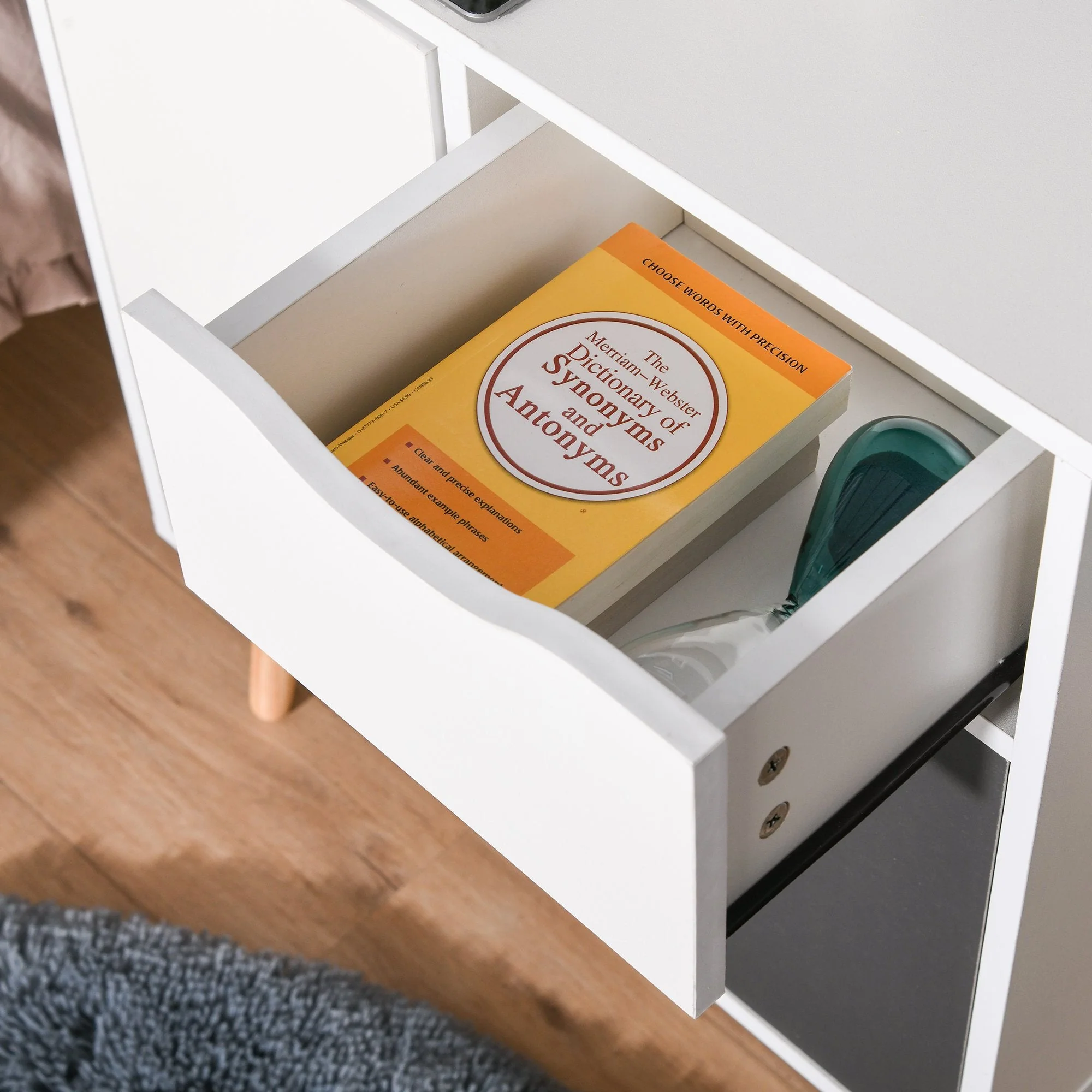 Homcom Sideboard Floor Cabinet Storage Cupboard with Drawer for Bedroom - Image 8