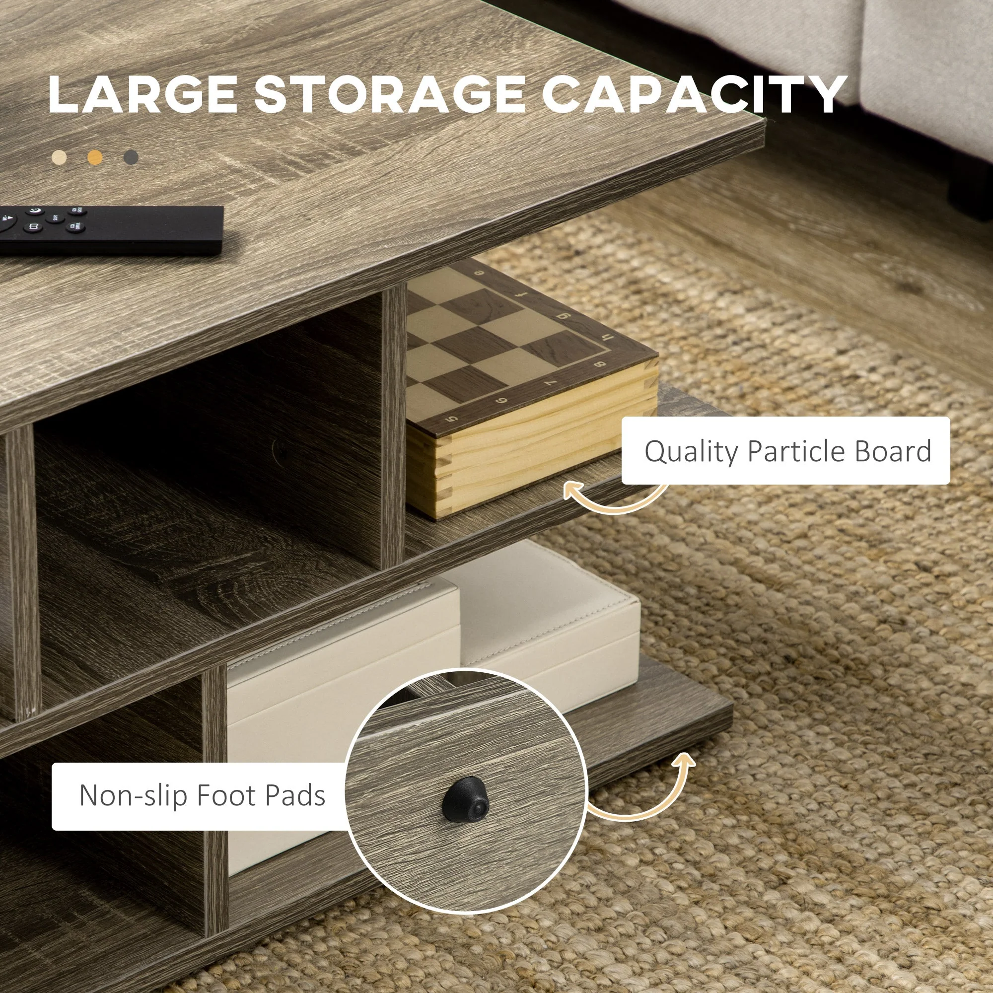 Homcom Square Coffee Tables For Living Room - Image 6