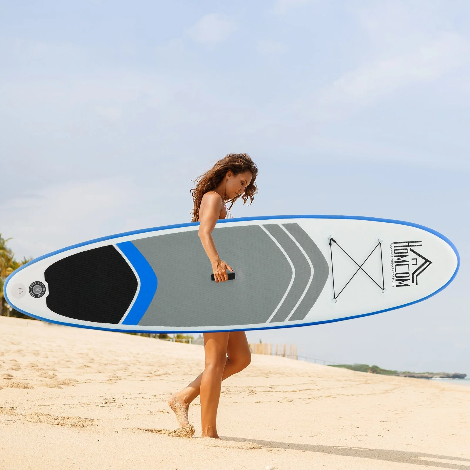 Homcom Stand Up Paddle Board Sup Accessory Carry Bag Adj Paddle Pump Leash Inflatable Paddle Board - Image 2