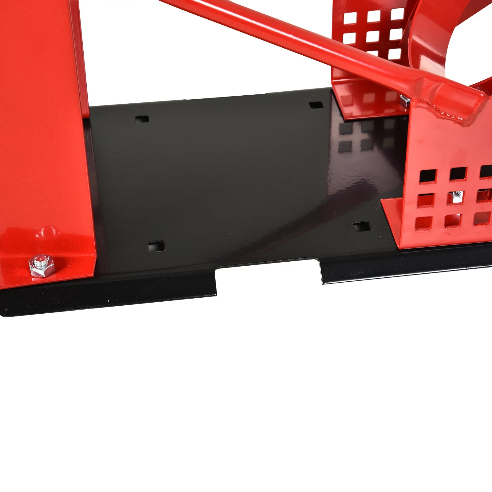 Homcom Steel Freestanding Motorcycle Wheel Chock Red - Image 9