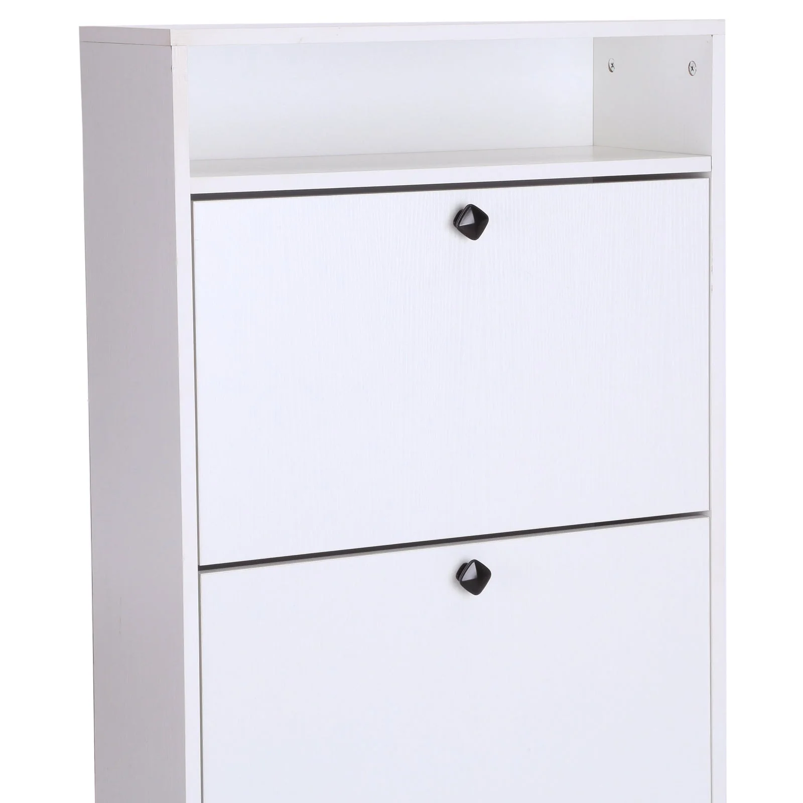 Homcom Three-Tipping Drawer Shoe Storage Cabinet - White - Image 8