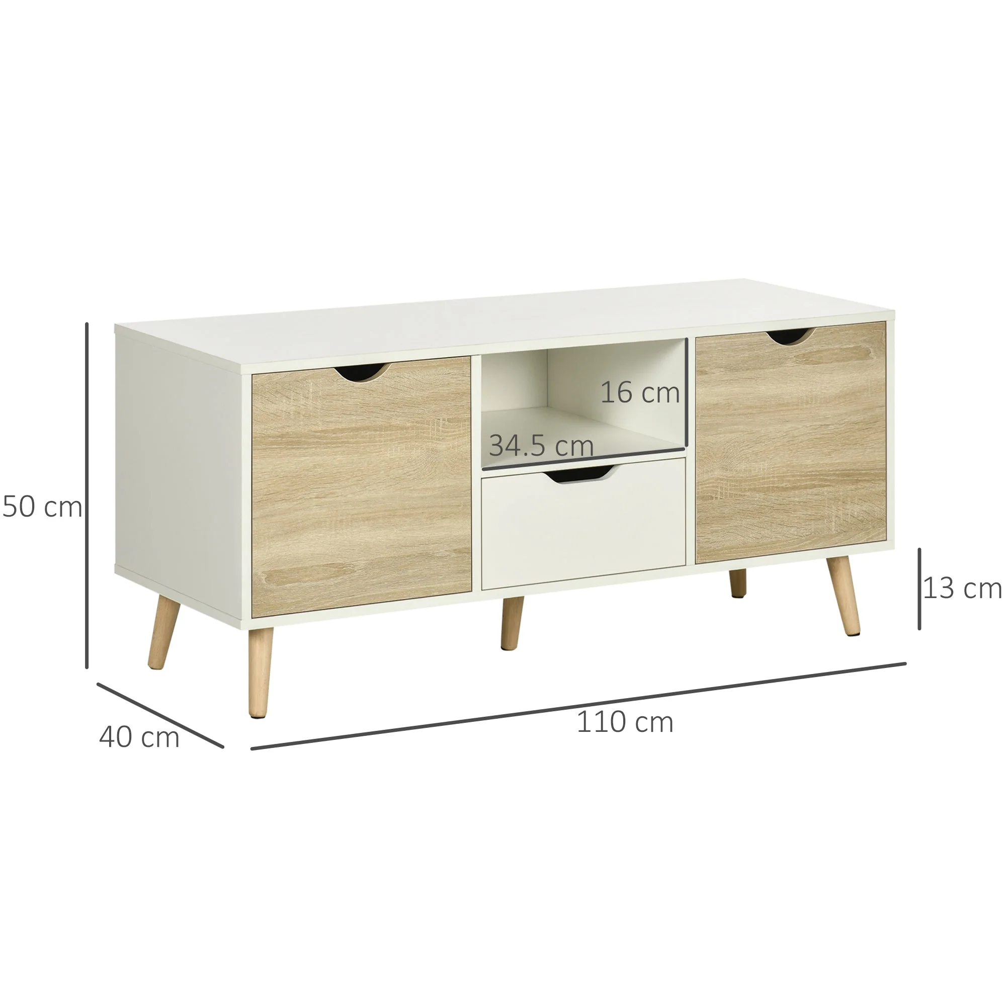 Homcom TV Unit Cabinet for TVs up to 50 Inches - Image 2