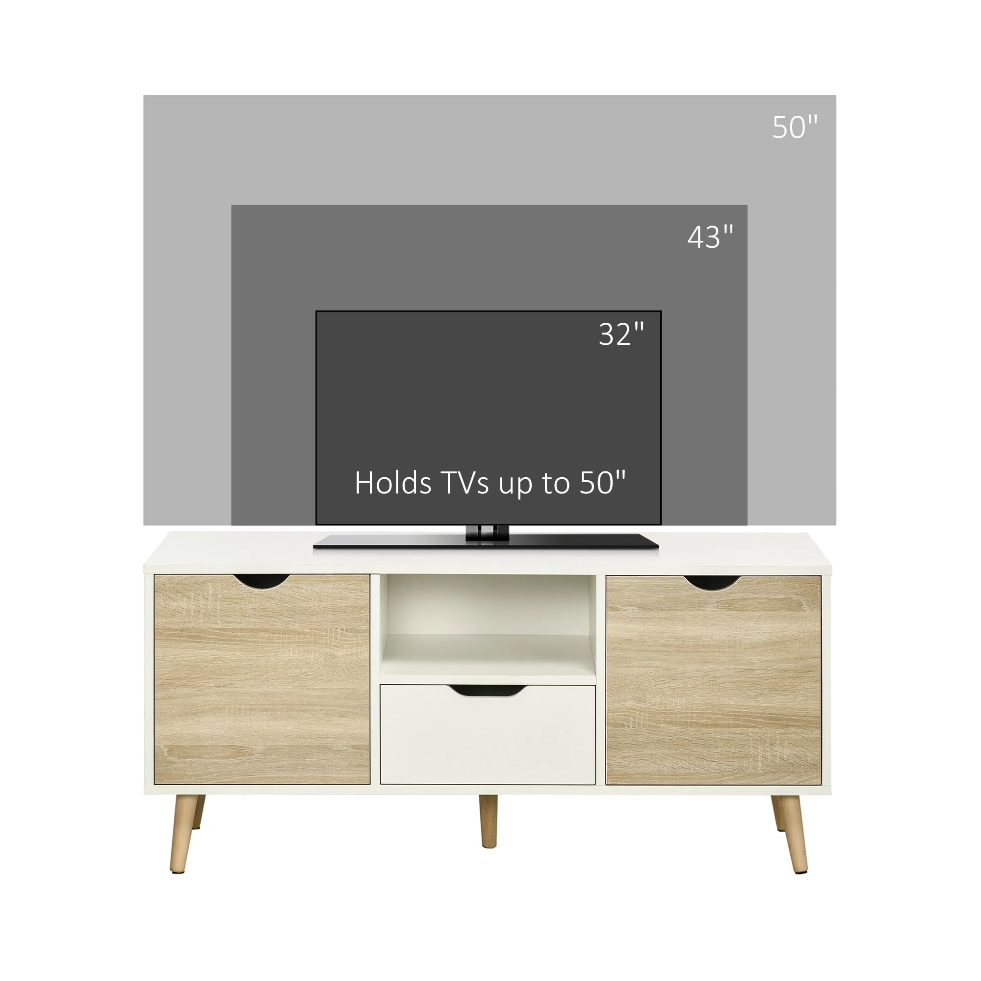 Homcom TV Unit Cabinet for TVs up to 50 Inches - Image 5