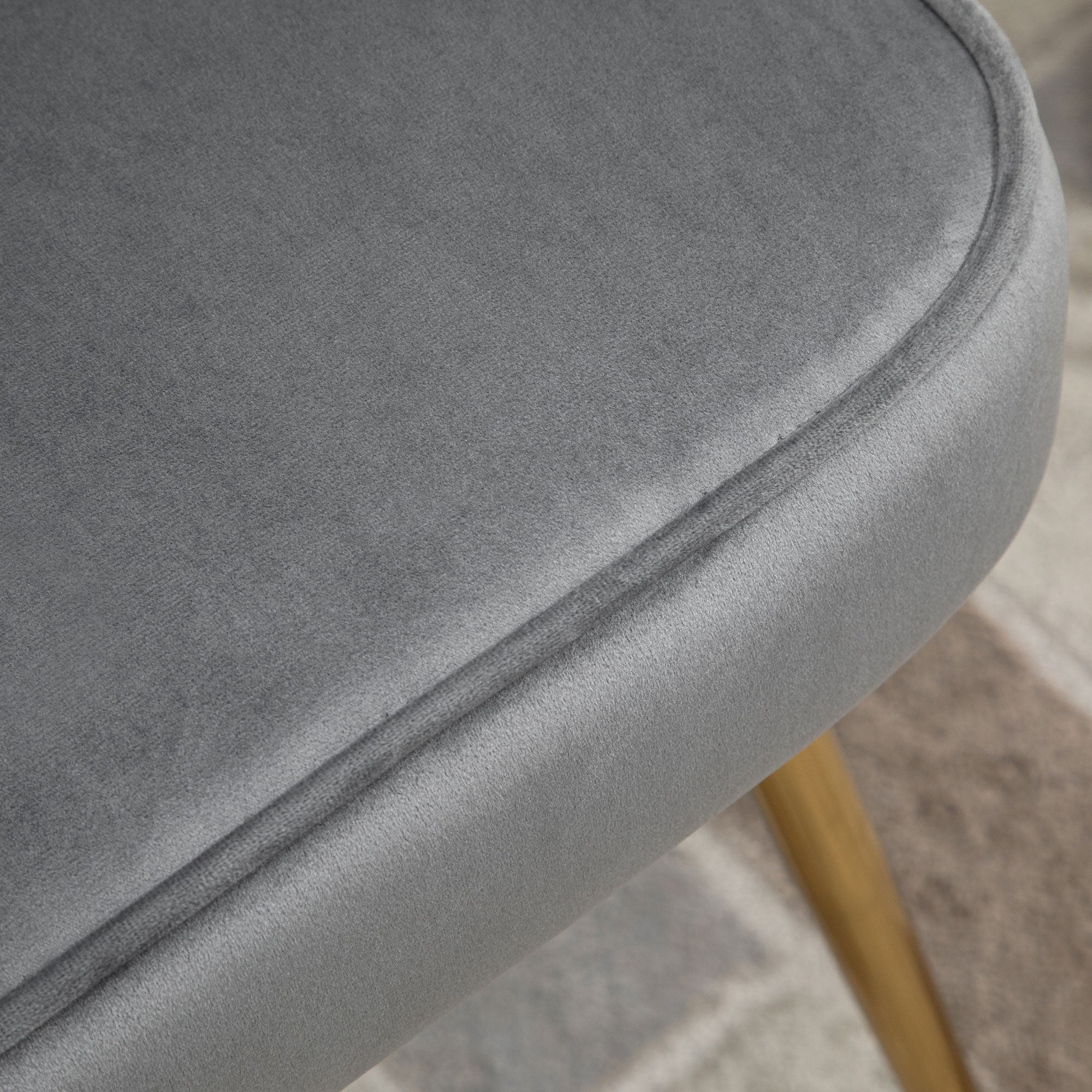Homcom Velvet-Feel Shell Luxe Accent Chair - Image 9