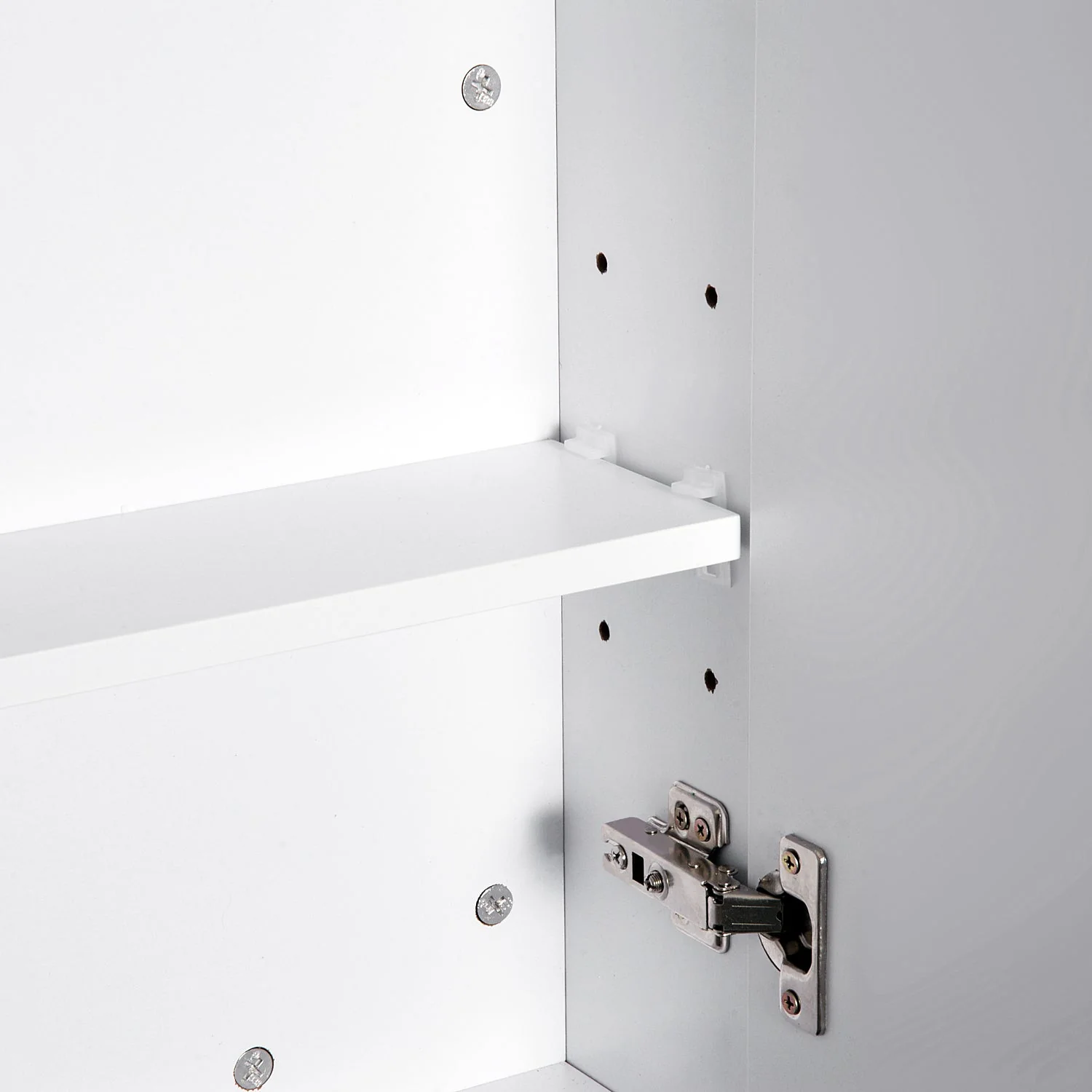 Homcom Wall Mount Mirror Cabinet Wood Bathroom Storage Shelf Double Door Cupboard Adjustable (60Wx15Dx75H (cm)) - Image 9