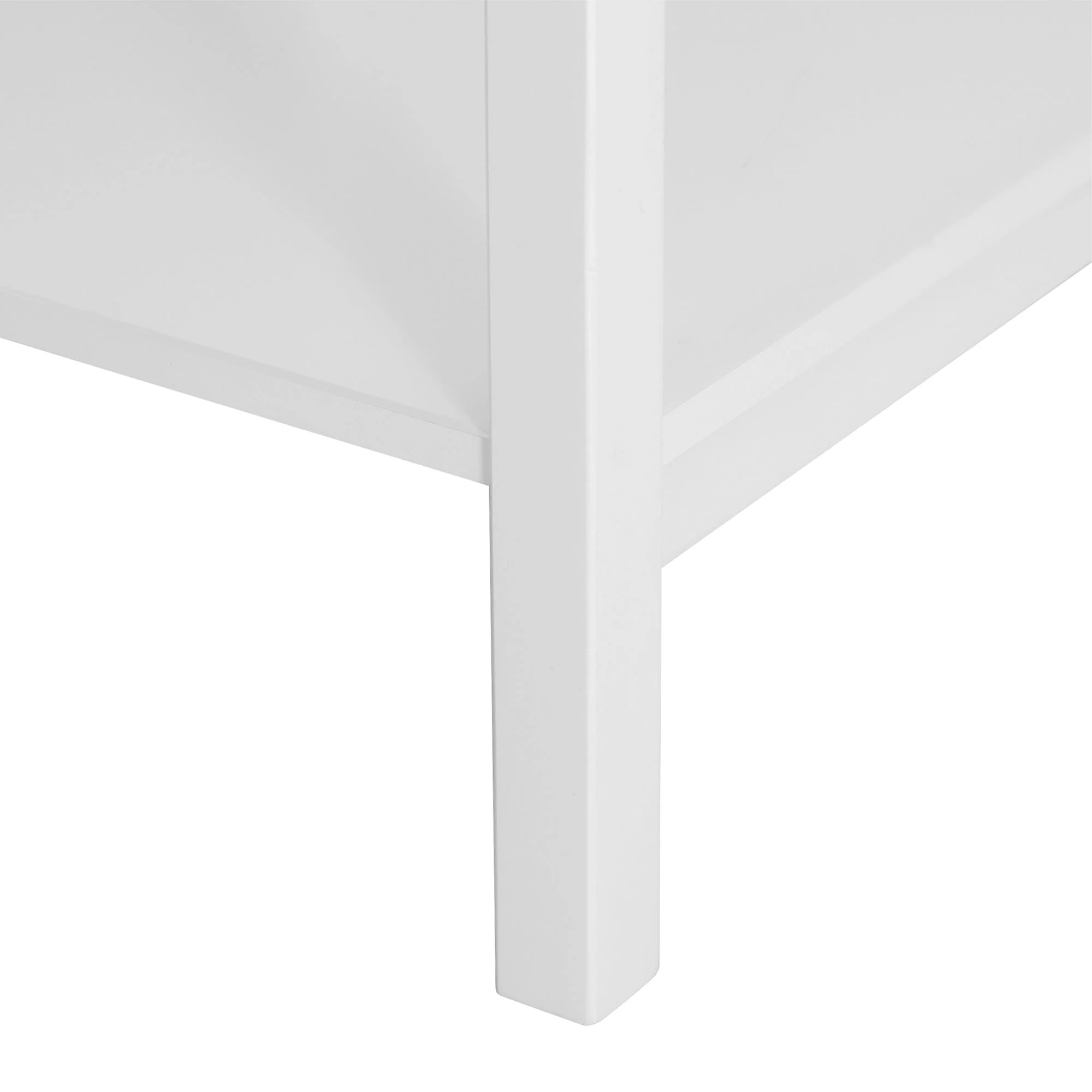 Homcom Wooden Bedside Table Cabinet With Drawer Shelf Storage End Side White Multipurpose Bedroom Night Stand - Image 9