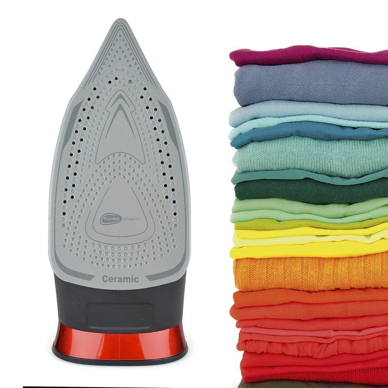 Hurricane Steam Iron with Ceramic Soleplate Black And Red - 3200W - Image 3