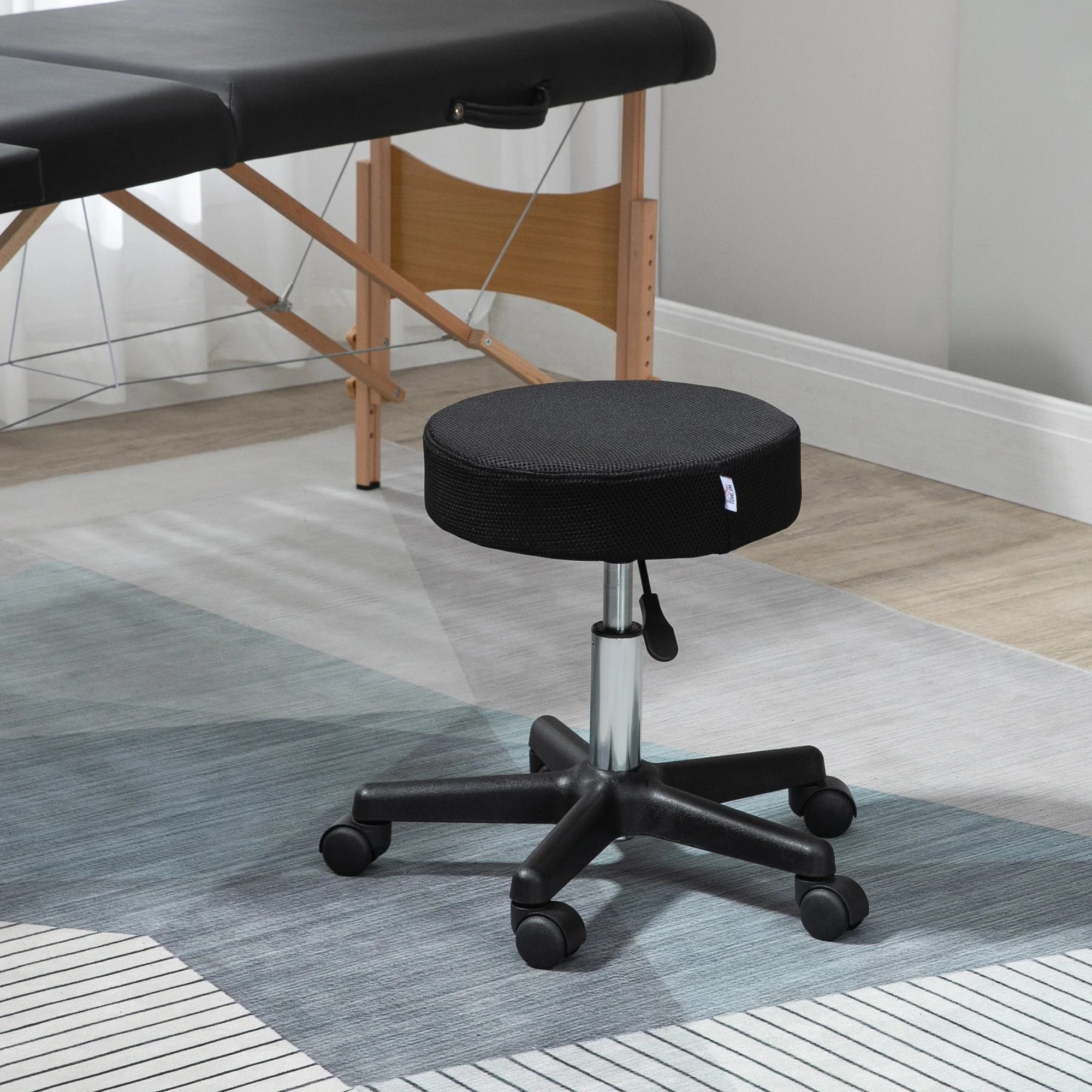 Hydraulic Swivel Salon Spa Stool Height Adjustable Facial Massage Tattoo with 3 Changeable Seat Covers - Image 2