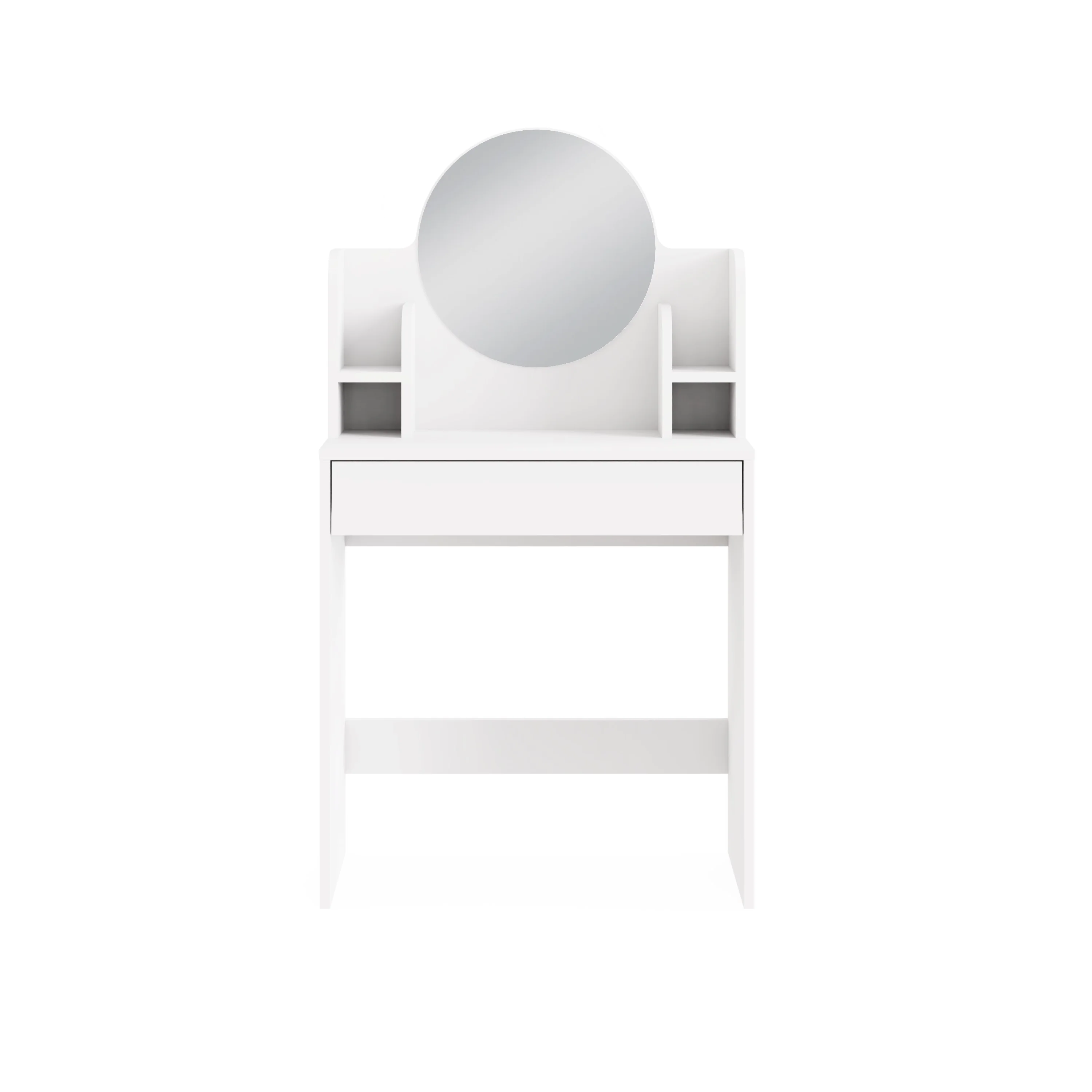 Idis Tall Dressing Table White 2 Shelves - Image 2
