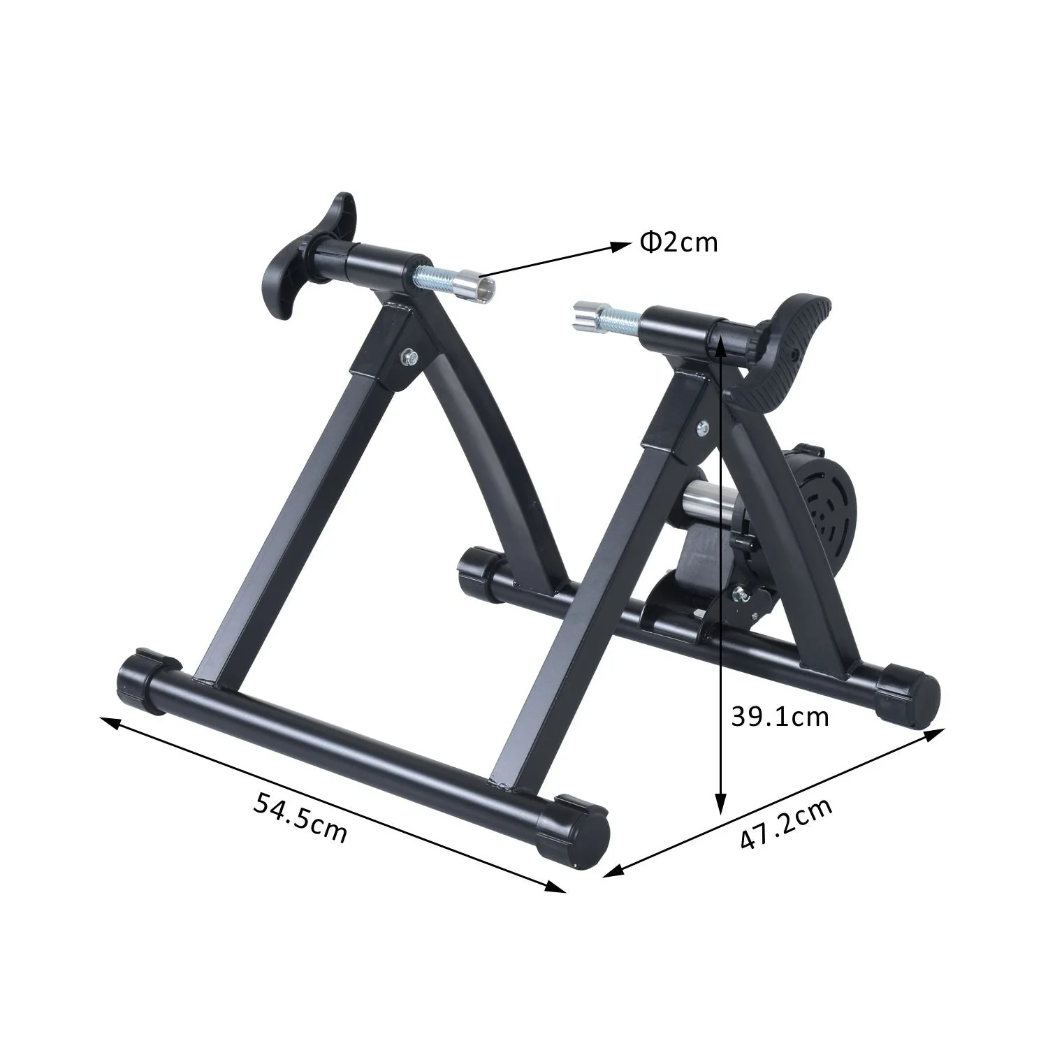 Indoor Bicycle Magnetic Foldable Turbo Trainer - Black - Image 3