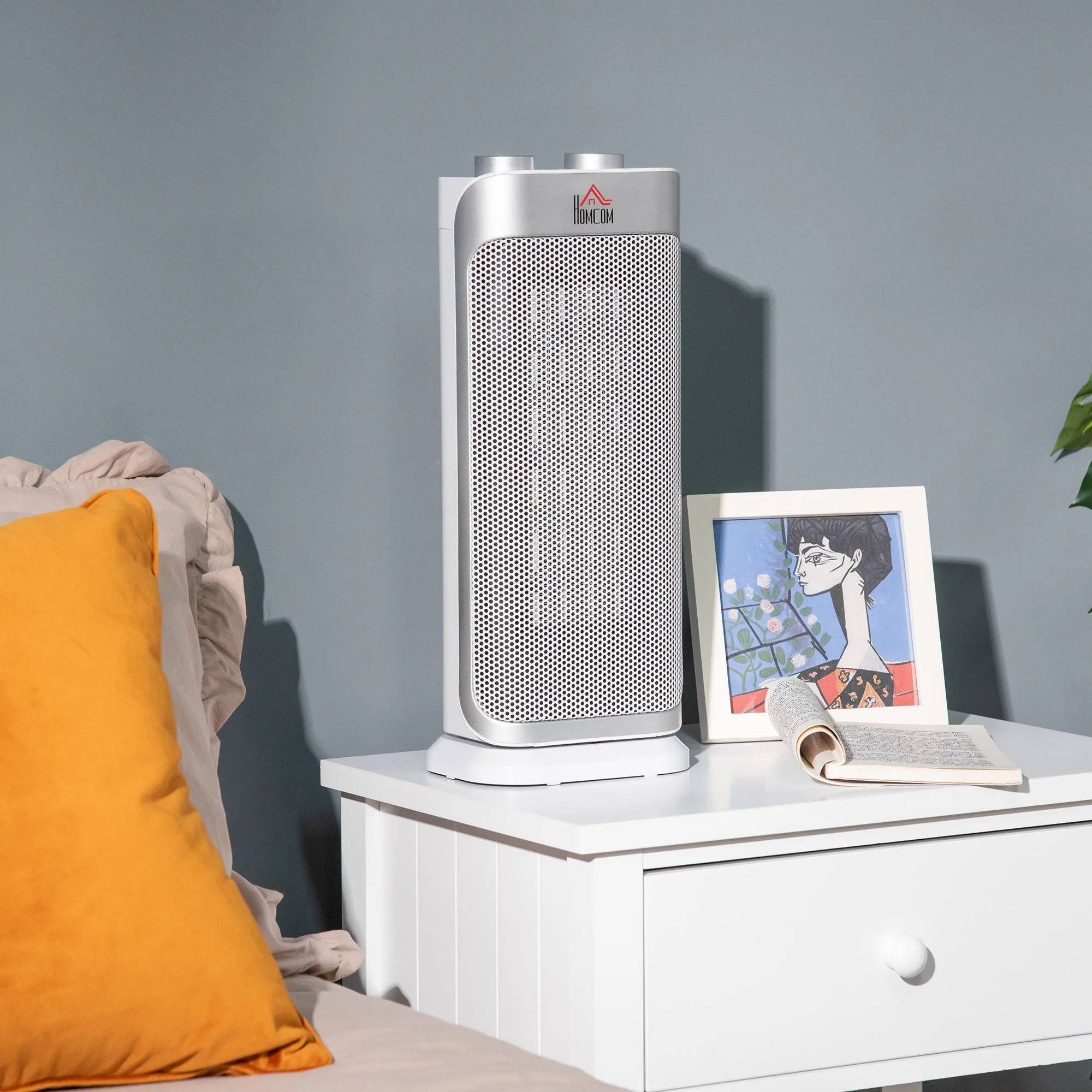 Indoor Space Heater Oscillating Ceramic Heater w/ Adjustable Modes 1000W/2000W - Image 2
