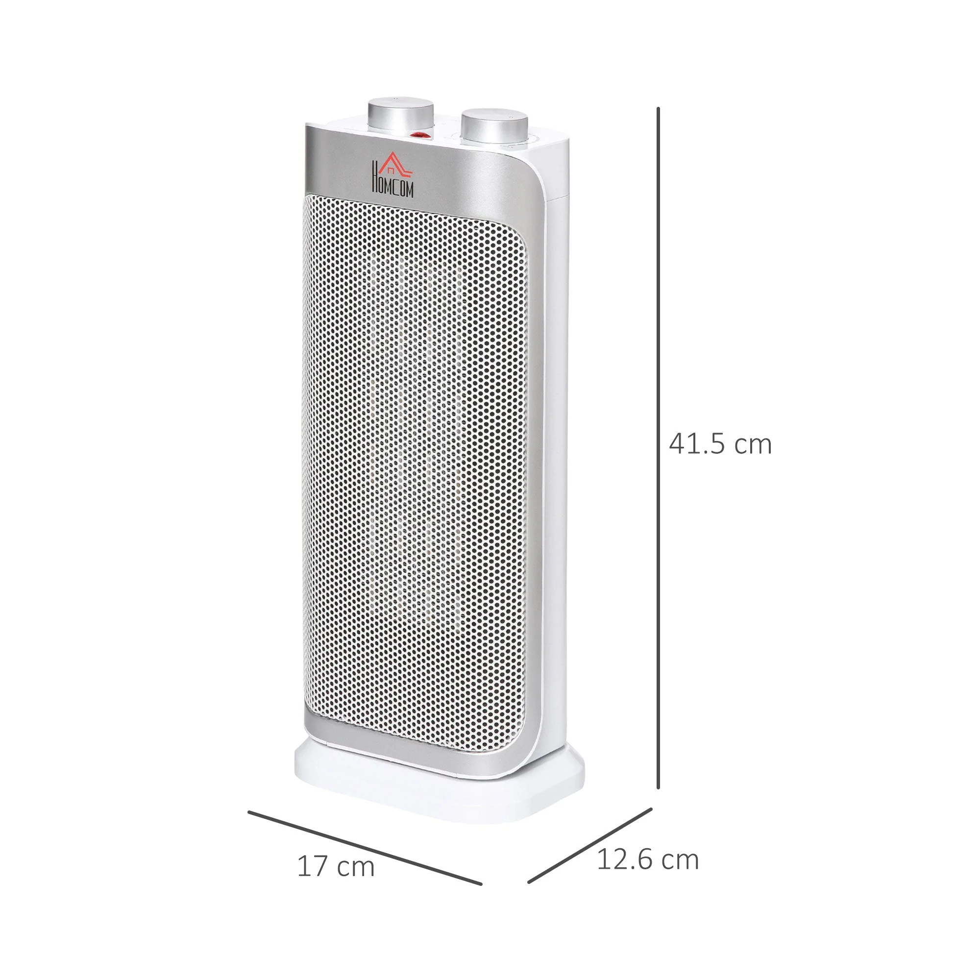 Indoor Space Heater Oscillating Ceramic Heater w/ Adjustable Modes 1000W/2000W - Image 3