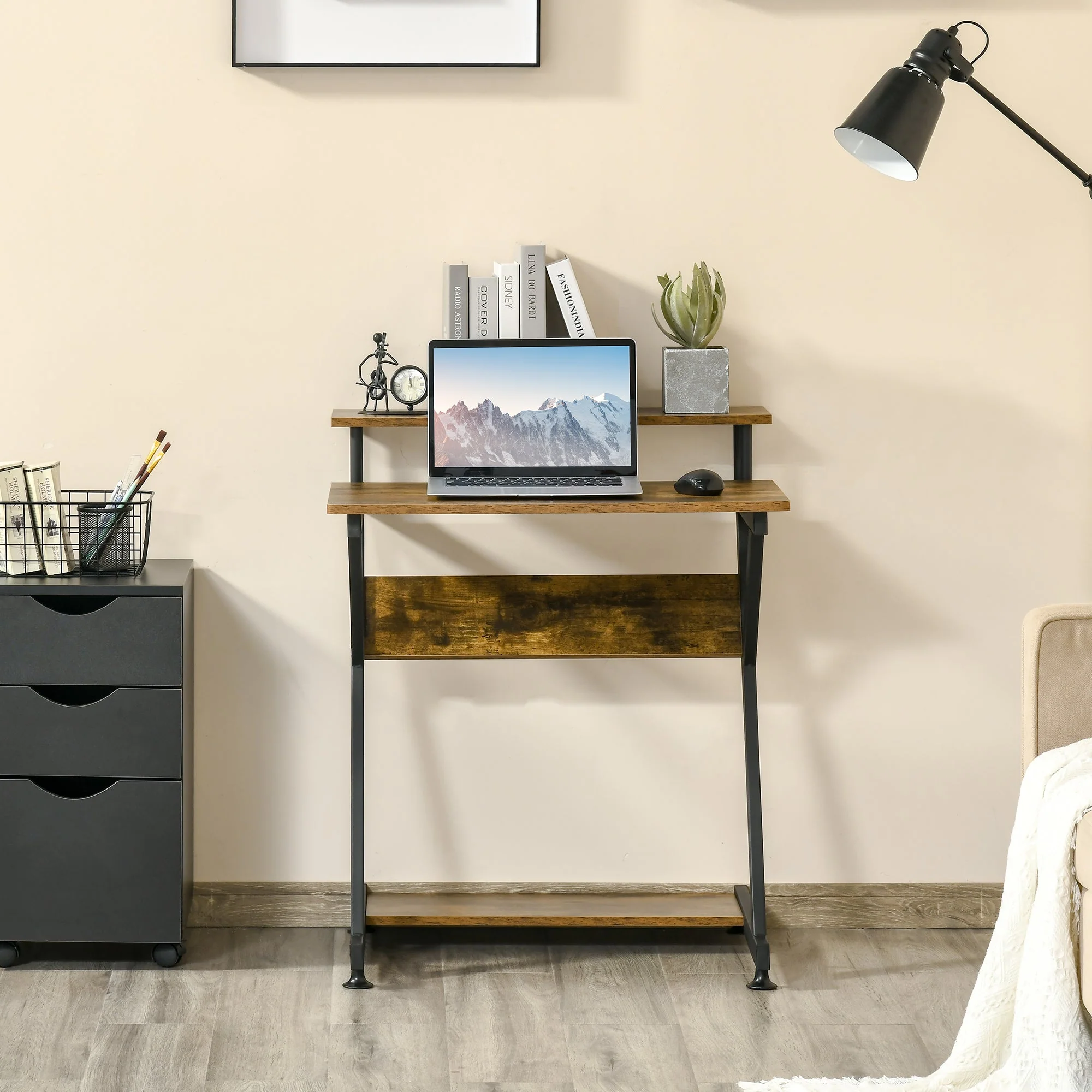 Industrial Computer Desk with Storage - Image 6