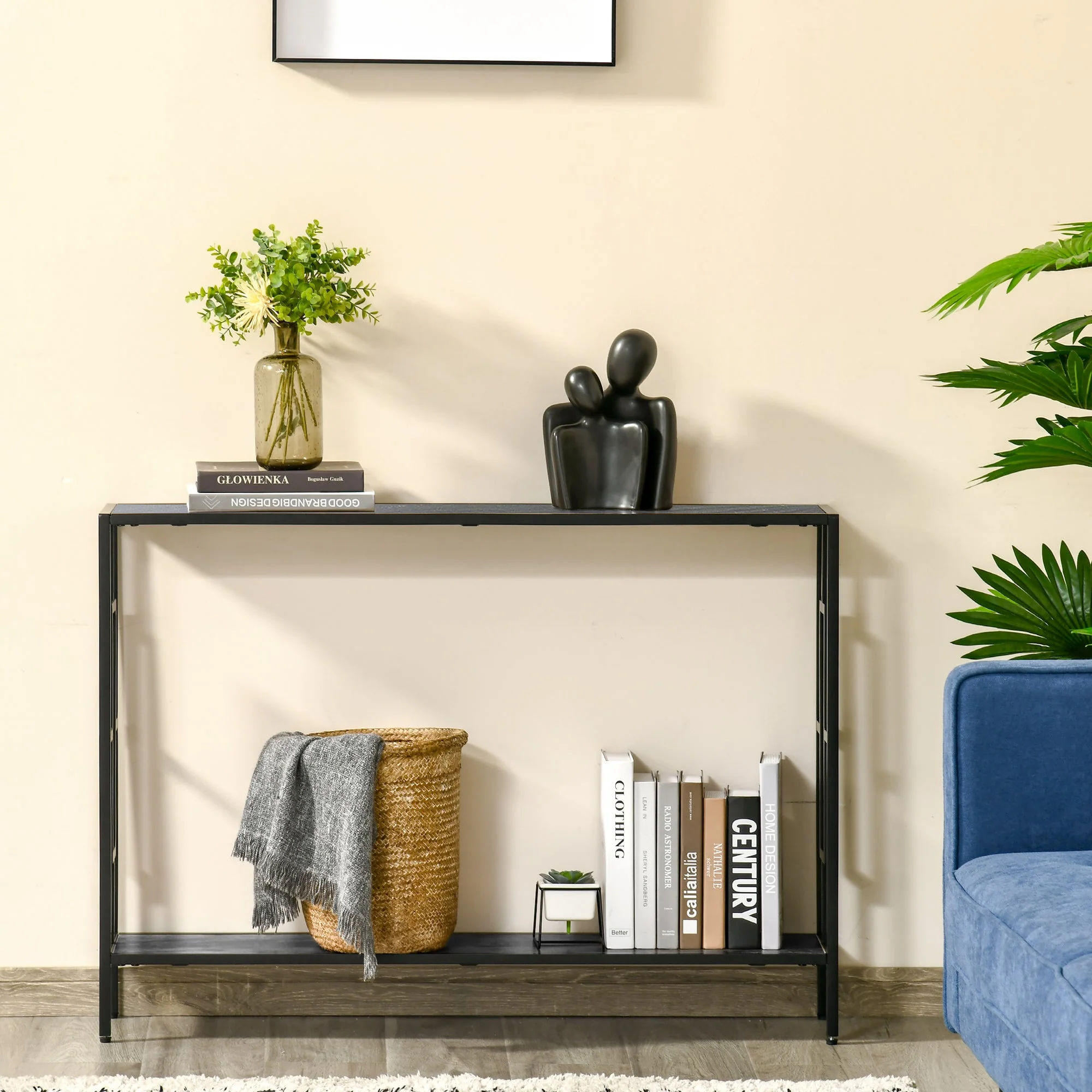 Industrial Console Table with Storage Shelf - Image 2