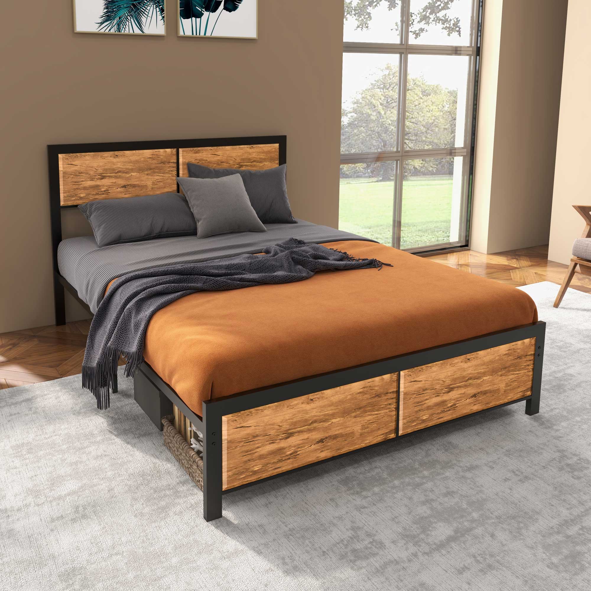 Industrial Double Bed Frame - Image 2