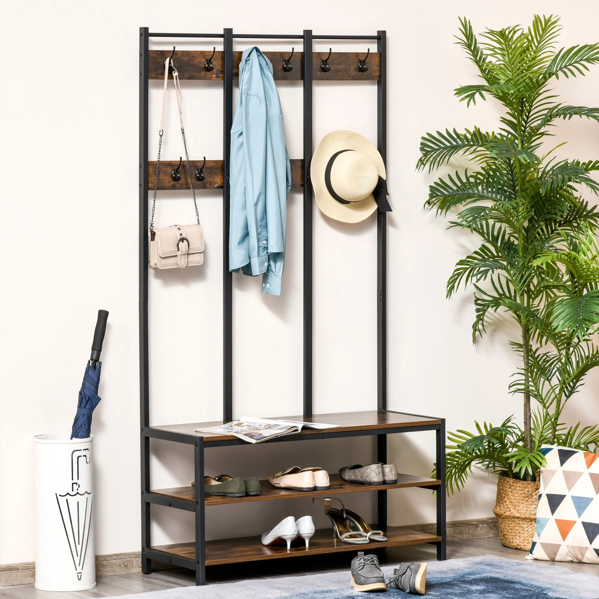 Industrial-Style Coat Rack - Image 2