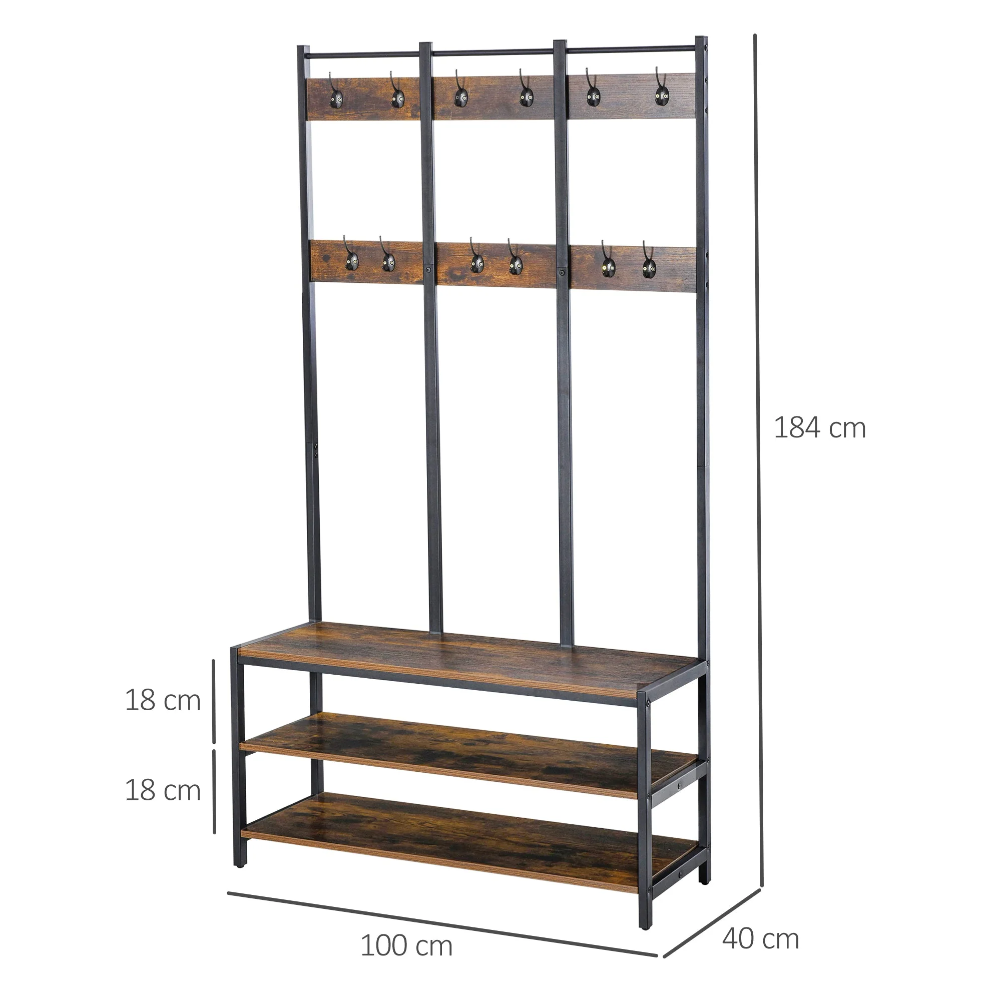 Industrial-Style Coat Rack - Image 3