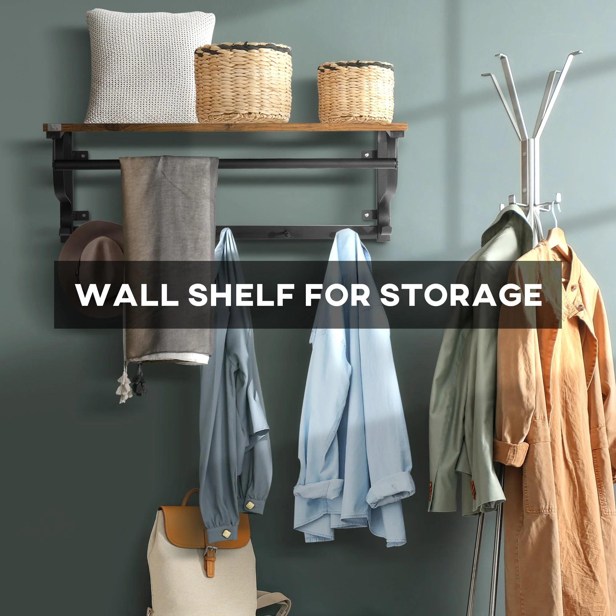 Industrial-Style Floating Wall Shelf - Image 4