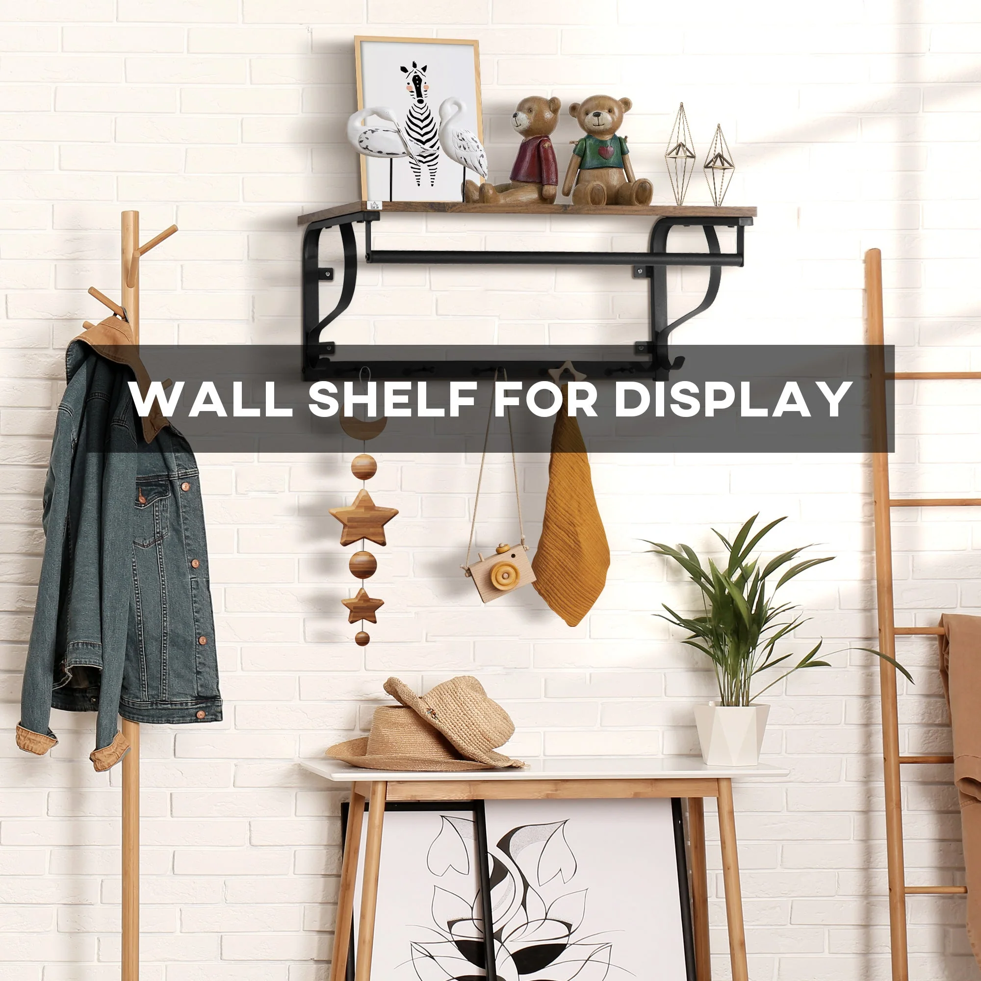 Industrial-Style Floating Wall Shelf - Image 5