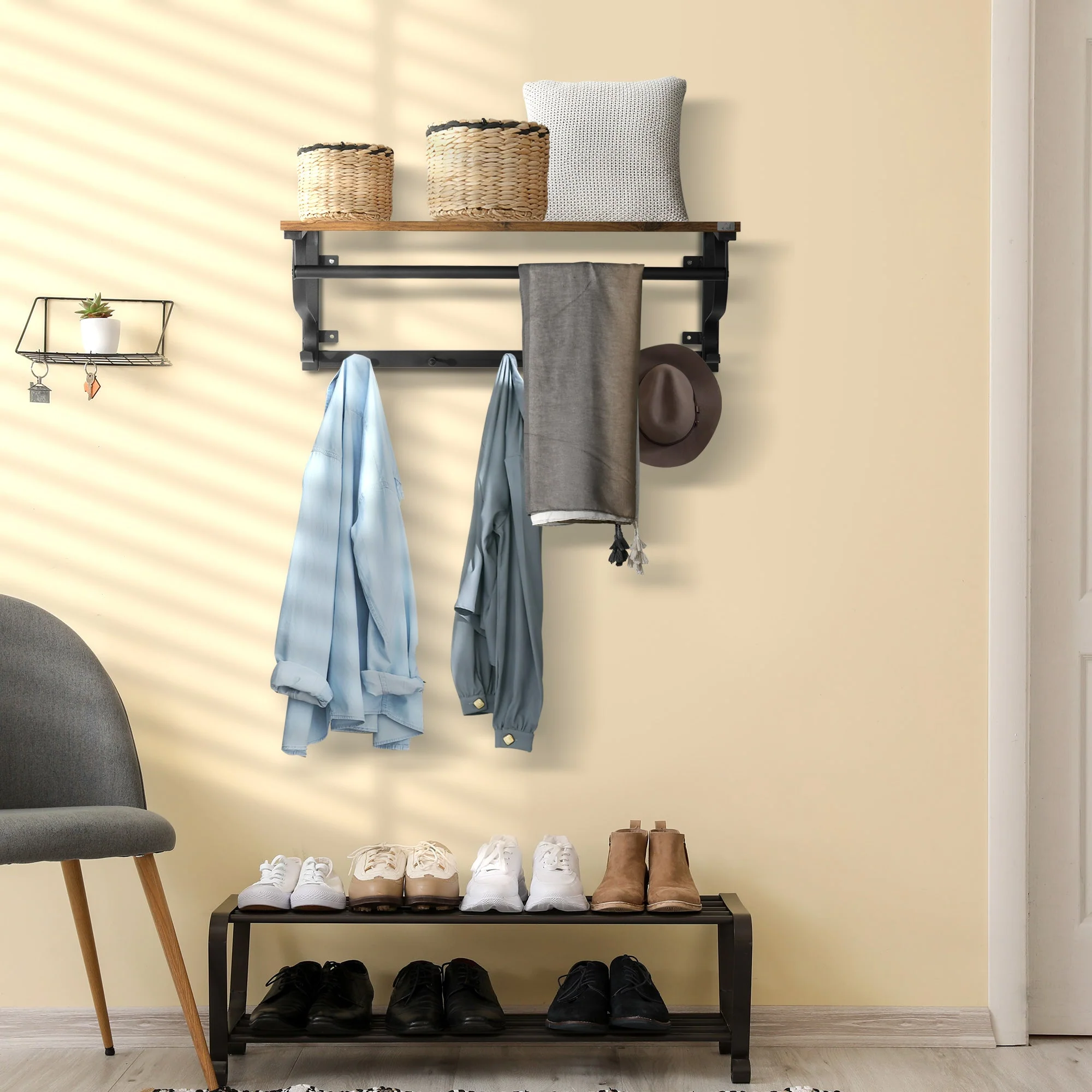Industrial-Style Floating Wall Shelf - Image 6