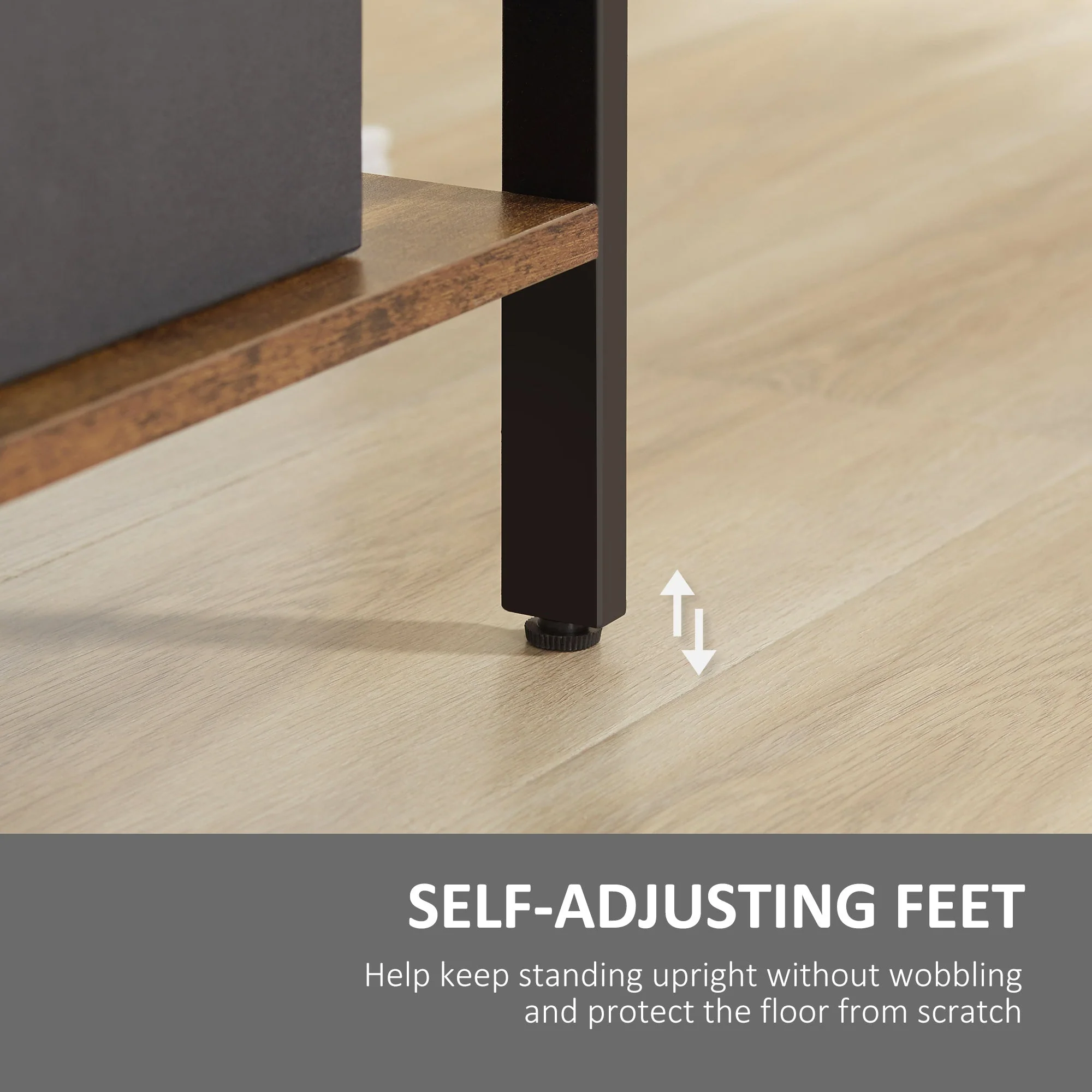 Industrial-Style Four-Tier Shelving Unit - Image 7