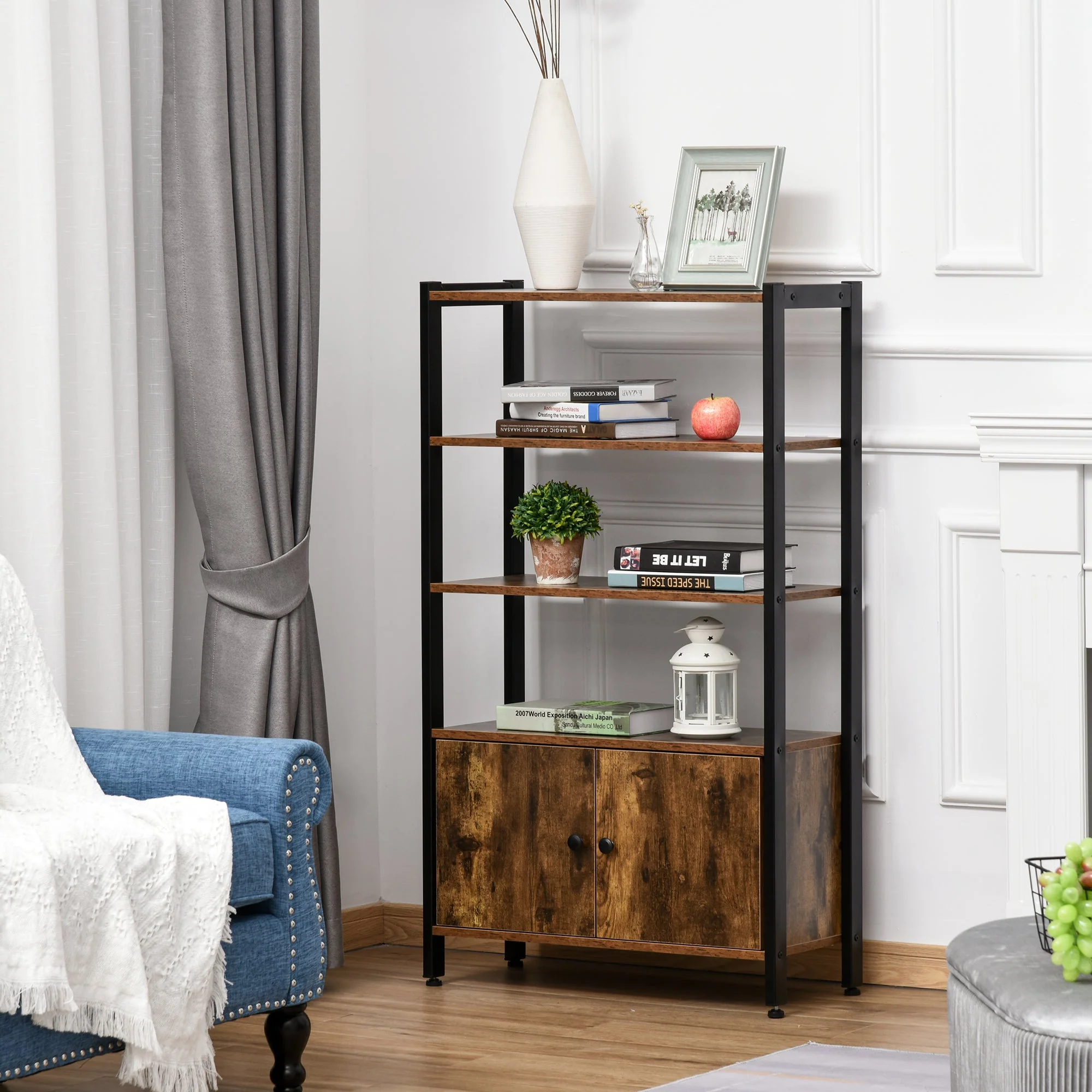 Industrial-Style Shelving Unit - Image 2