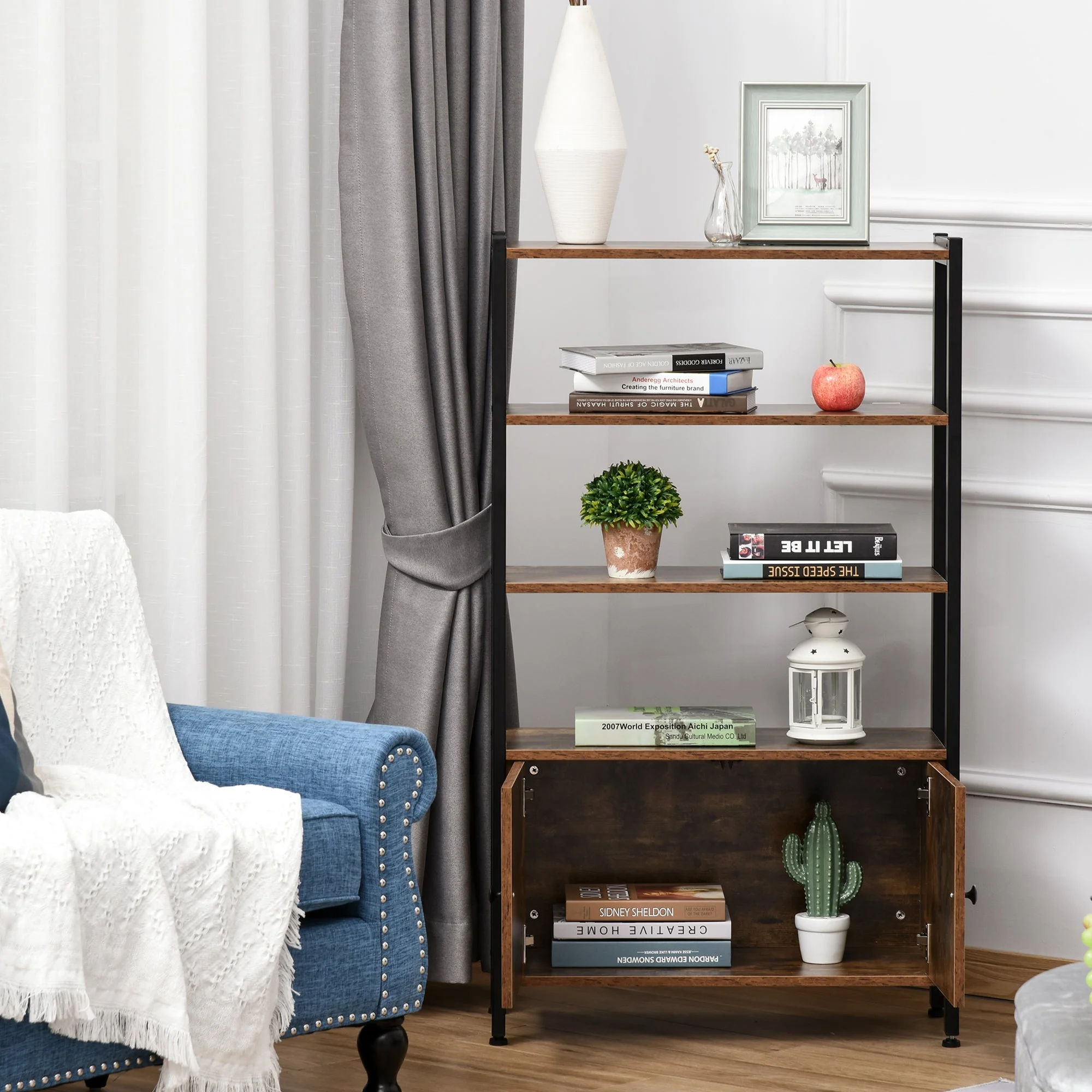 Industrial-Style Shelving Unit - Image 4