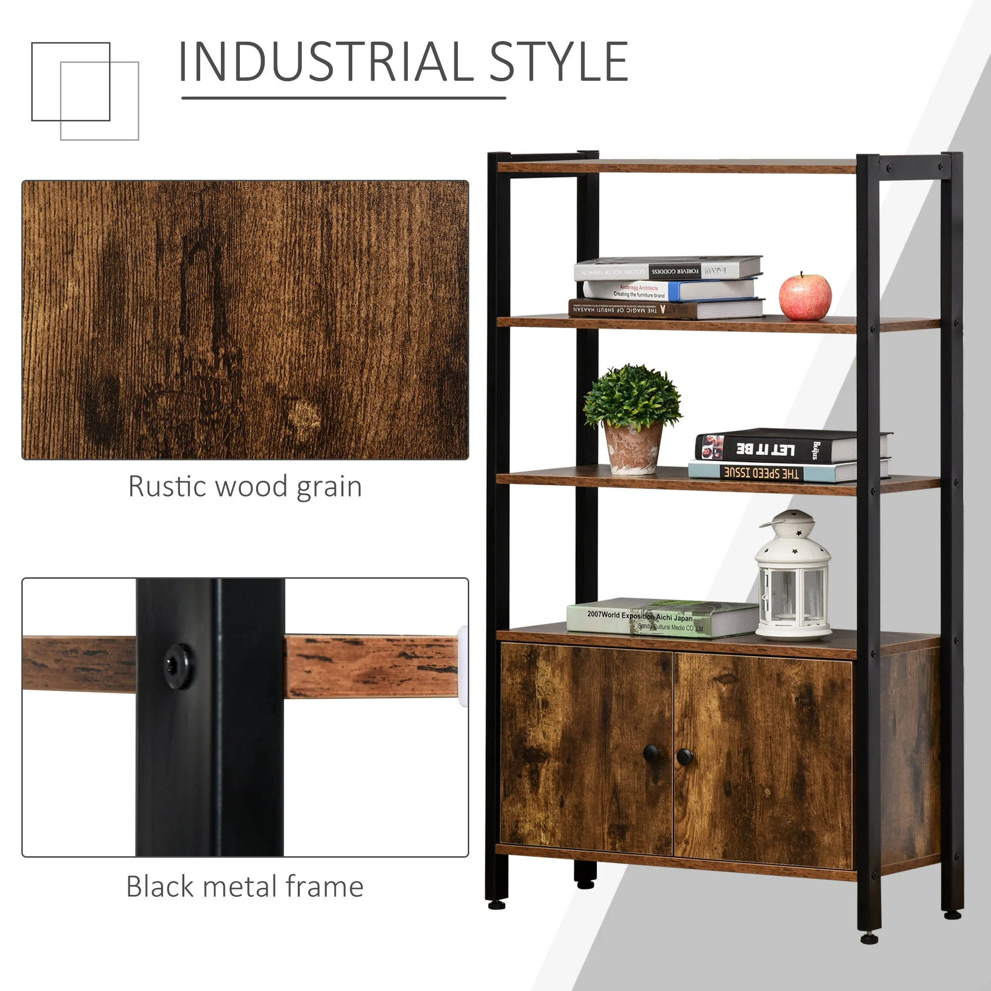 Industrial-Style Shelving Unit - Image 5