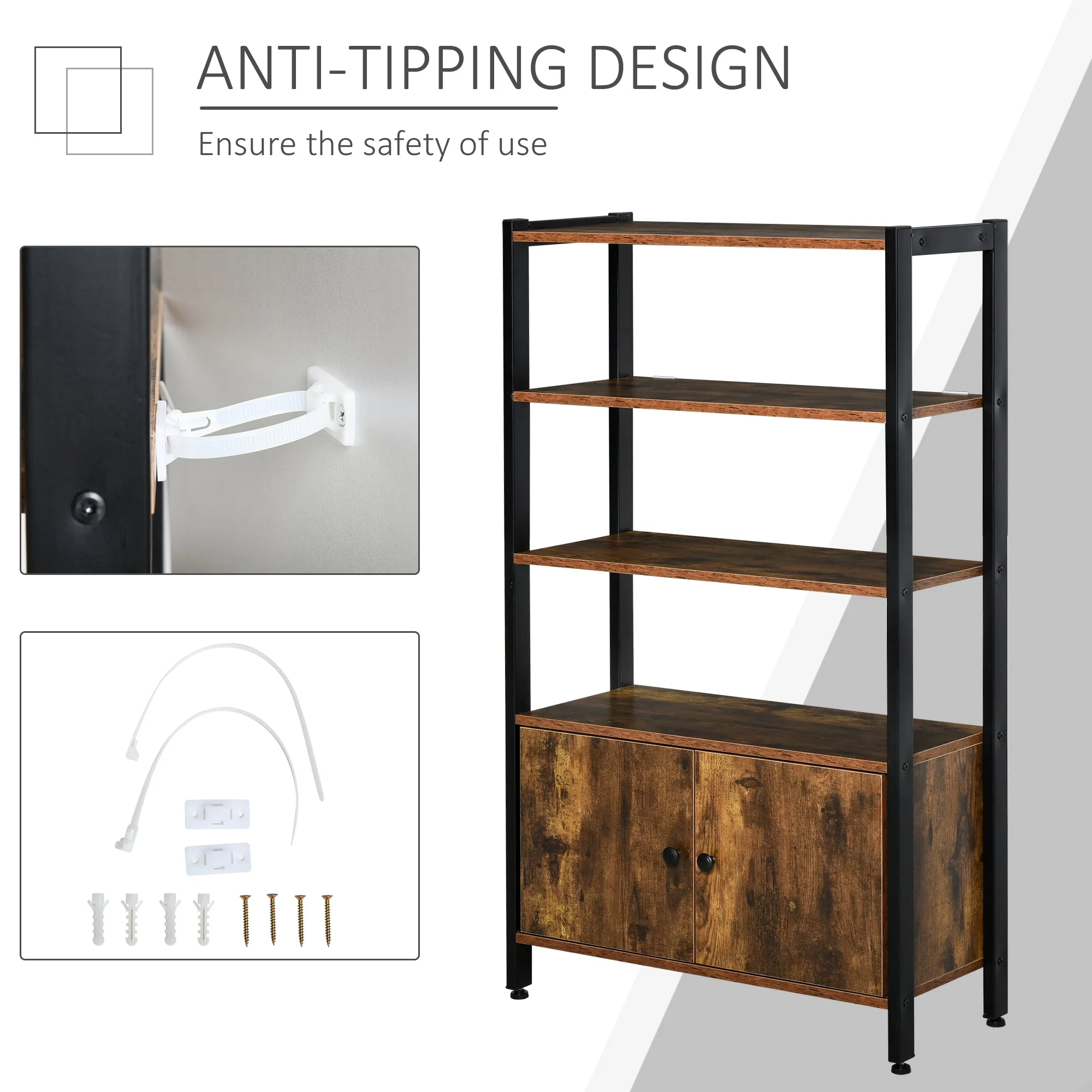 Industrial-Style Shelving Unit - Image 7