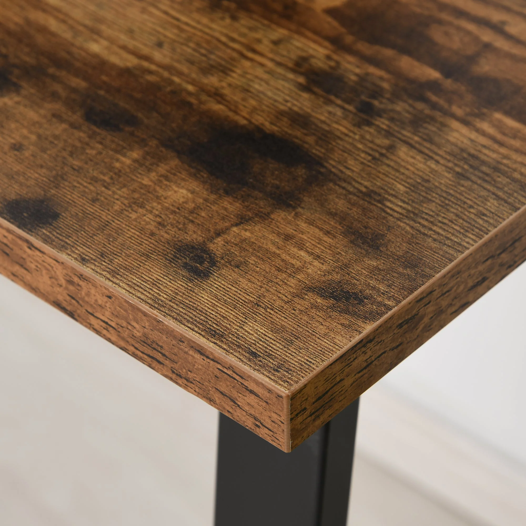 Industrial Writing Desk Simple Study Desk Metal Legs Home Office Workstation - Image 9