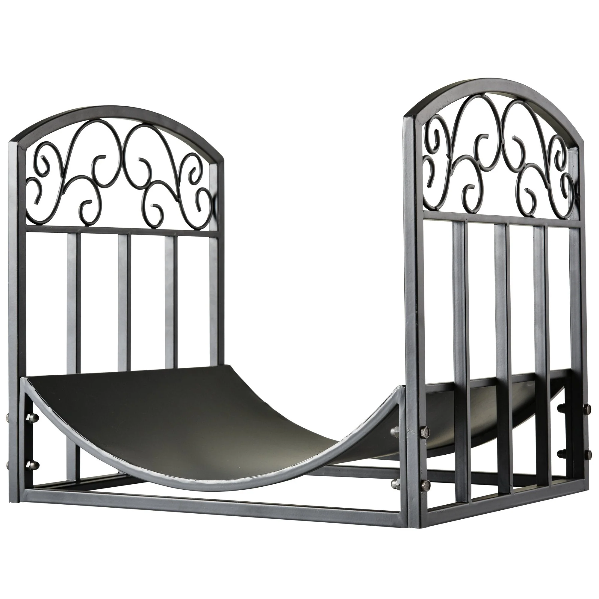 Iron Arched Log Rack Black - Image 4
