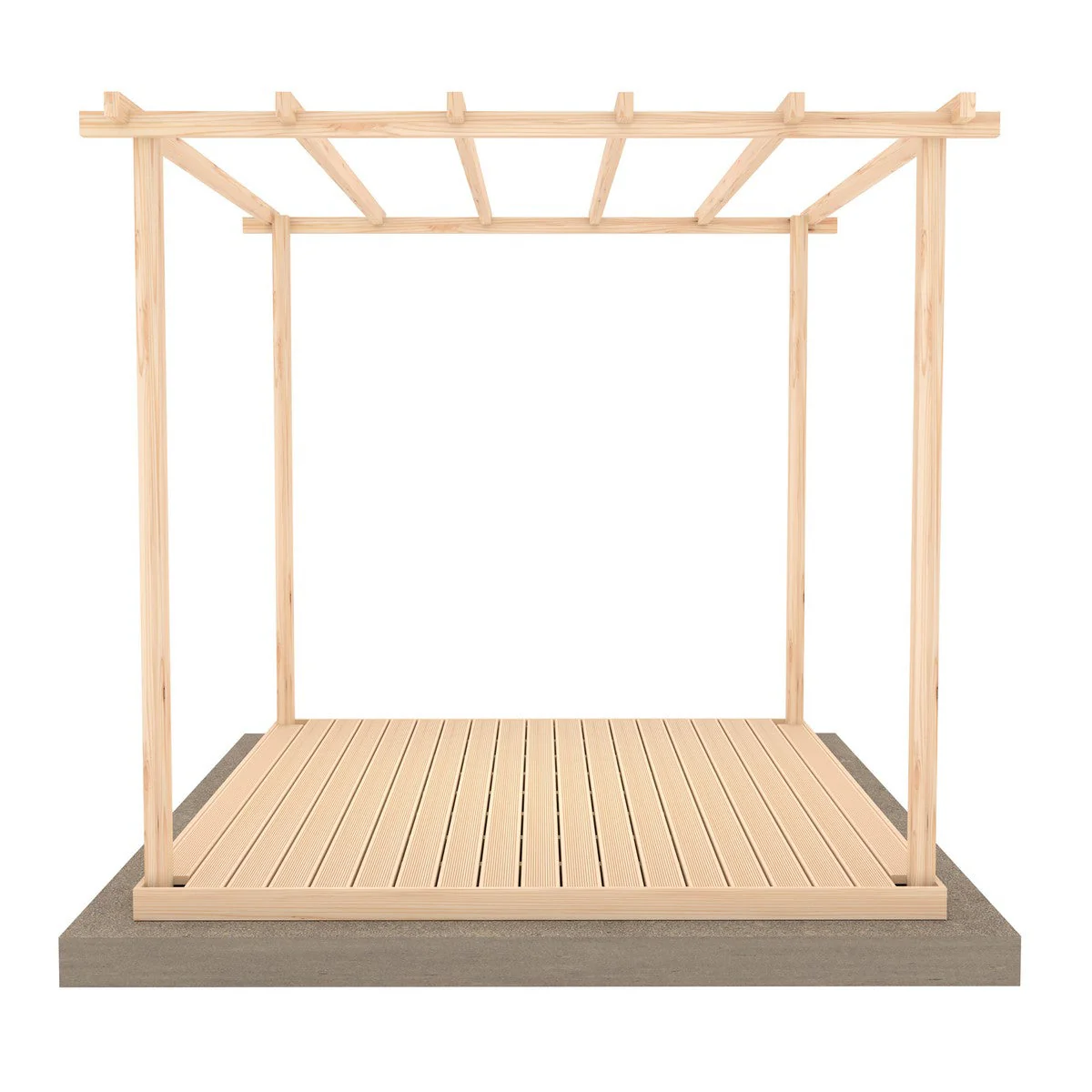 Ivy Garden Pergola with Decking by Shire Slatted - Image 4