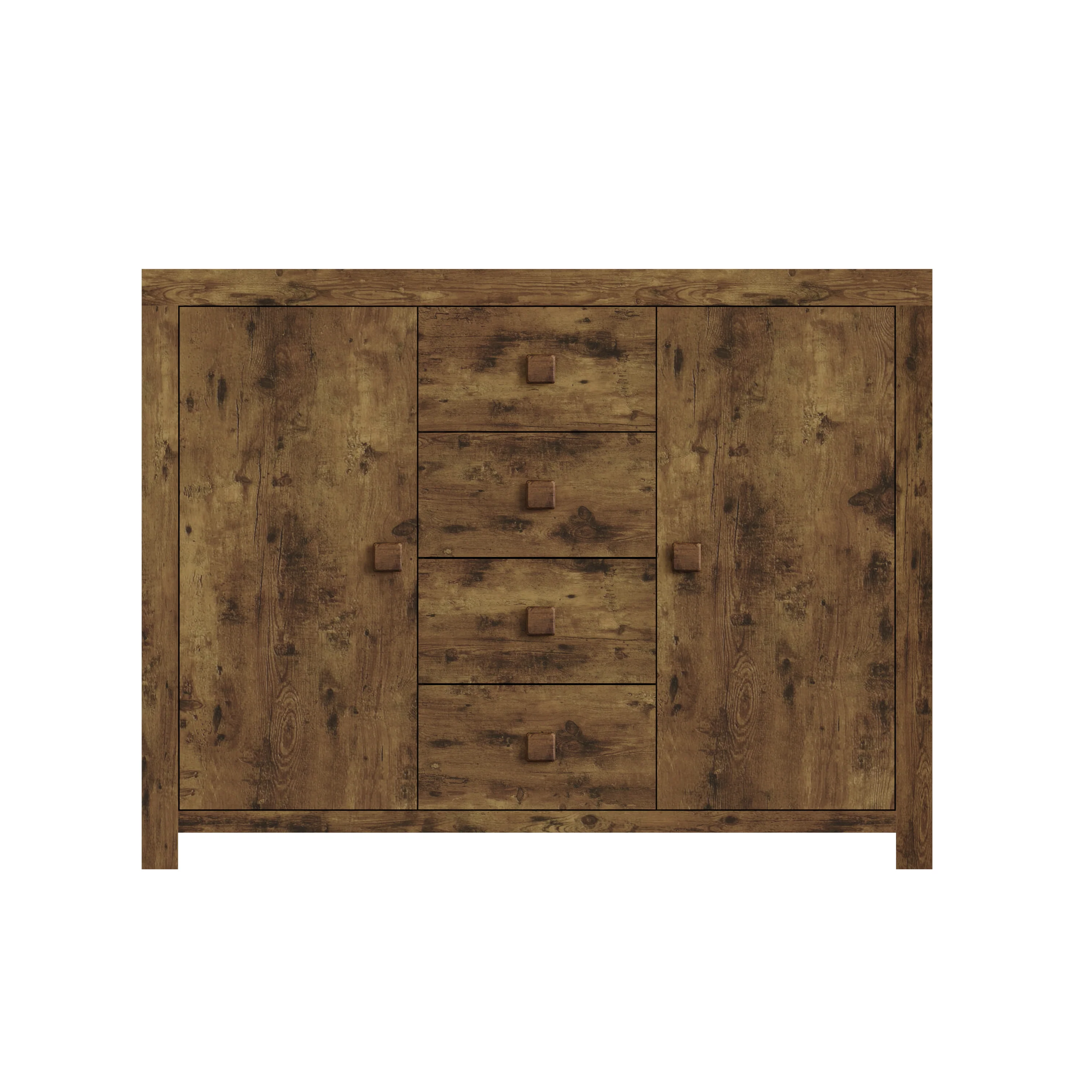 Jakarta Large Sideboard Natural 2 Doors 4 Shelves 4 Drawers - Image 2