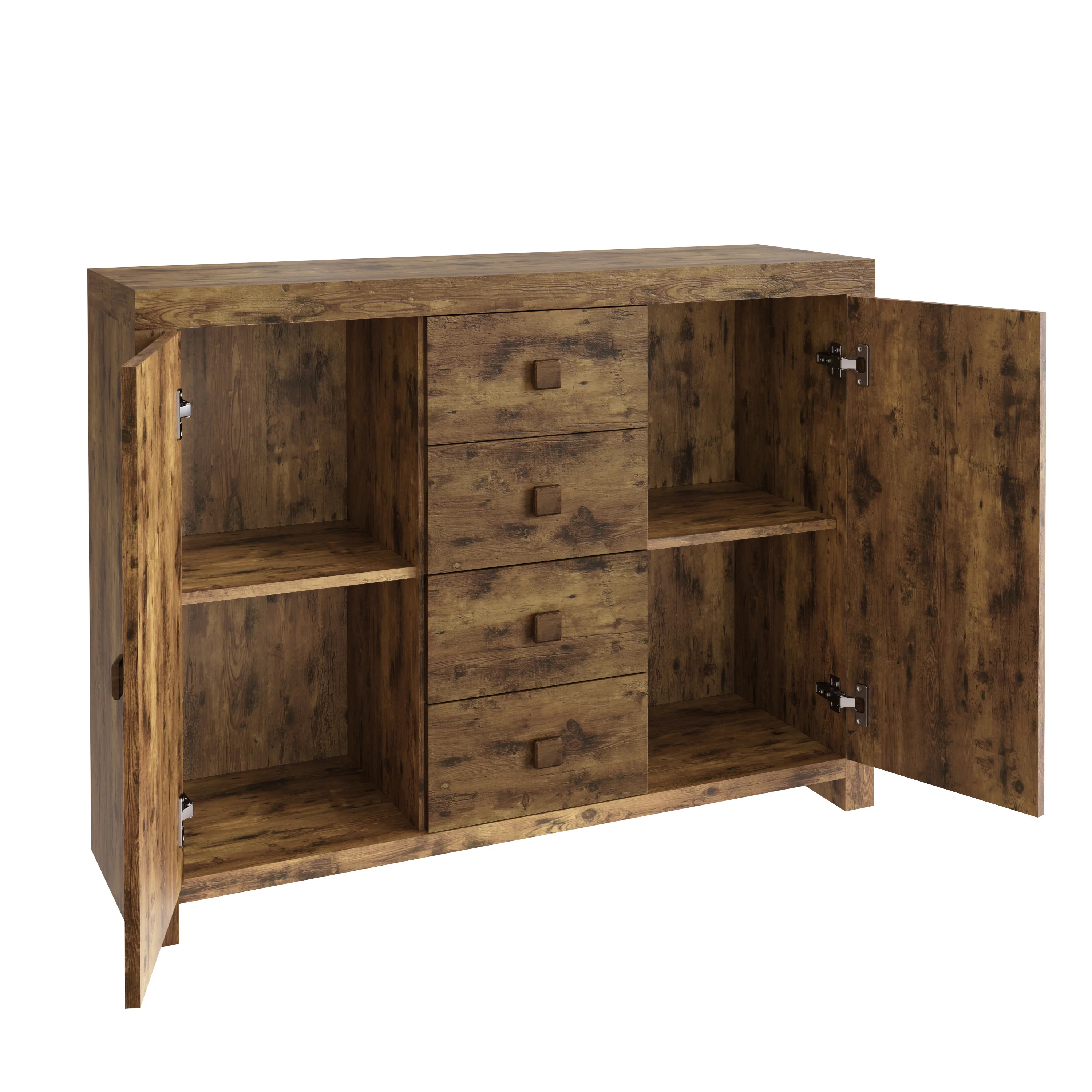 Jakarta Large Sideboard Natural 2 Doors 4 Shelves 4 Drawers - Image 4