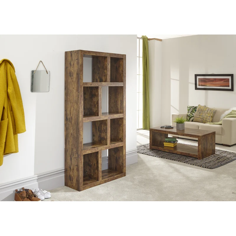 Jakarta Tall Bookcase Brown 8 Shelves - Image 2