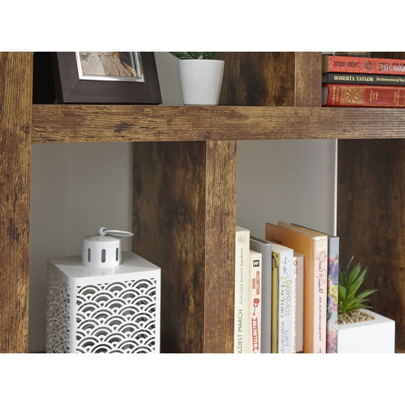 Jakarta Tall Bookcase Brown 8 Shelves - Image 3