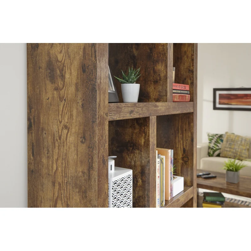 Jakarta Tall Bookcase Brown 8 Shelves - Image 5
