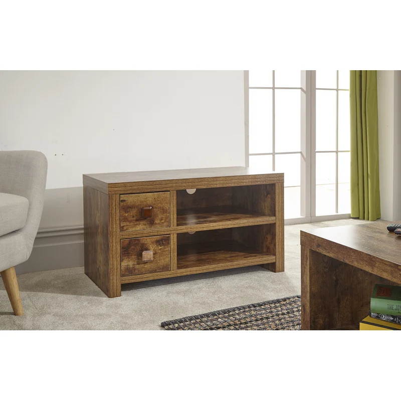 Jakarta TV Unit Brown 2 Shelves 2 Drawers - Image 2