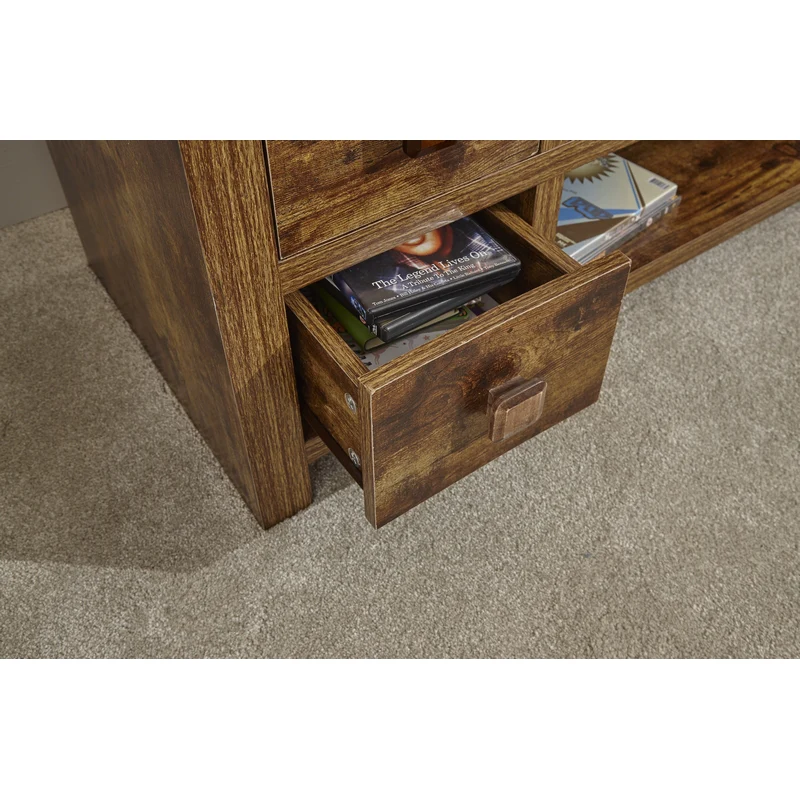 Jakarta TV Unit Brown 2 Shelves 2 Drawers - Image 4