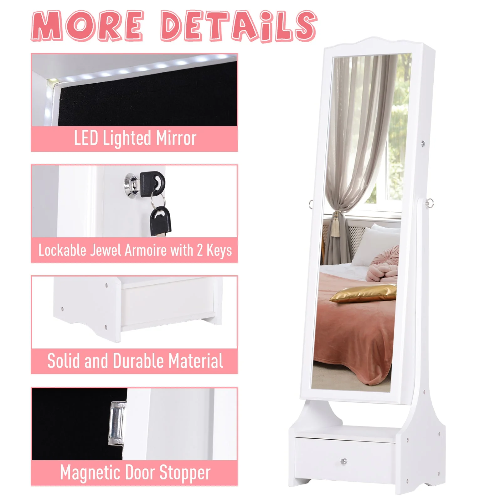 Jewellery Cabinet with led - Image 6