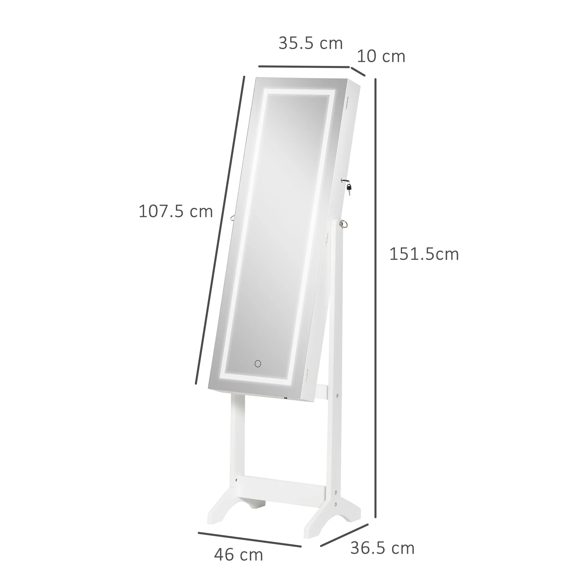 Jewellery Cabinet with LED Light - Image 3