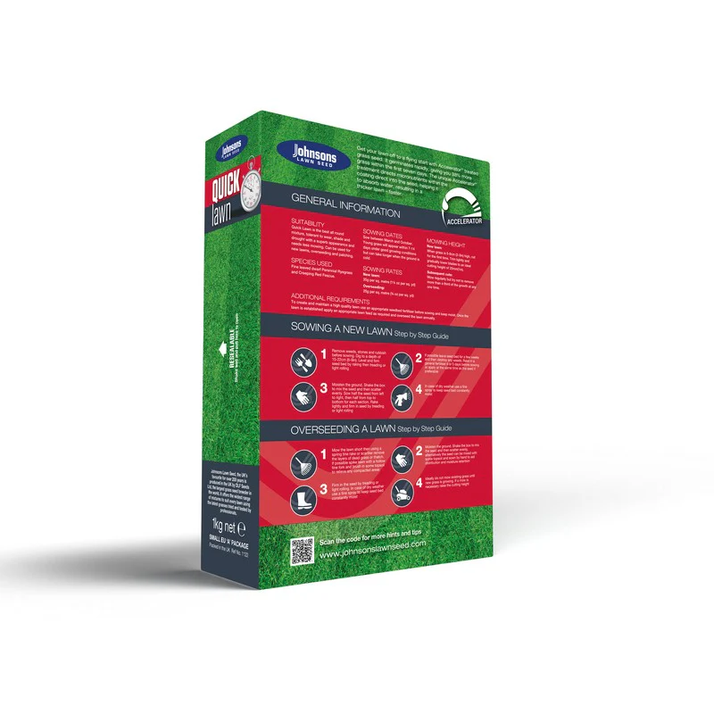 Johnsons 1kg Quick Lawn Seed Accelerator - Image 4