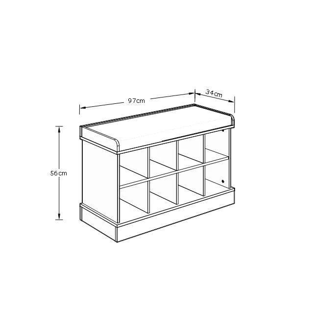 Kempton Shoe Storage Grey 12 Shelves - Image 4