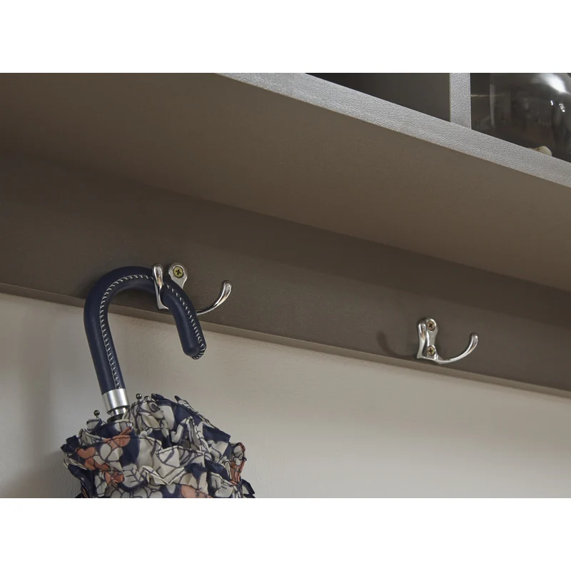 Kempton Wall Rack Grey 4 Shelves - Image 2