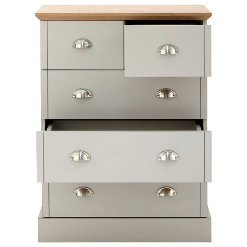 Kendal Chest of Drawers Grey 5 Drawers - Image 10