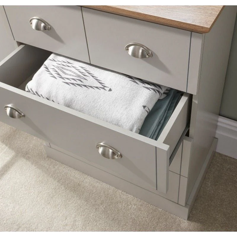Kendal Chest of Drawers Grey 5 Drawers - Image 3