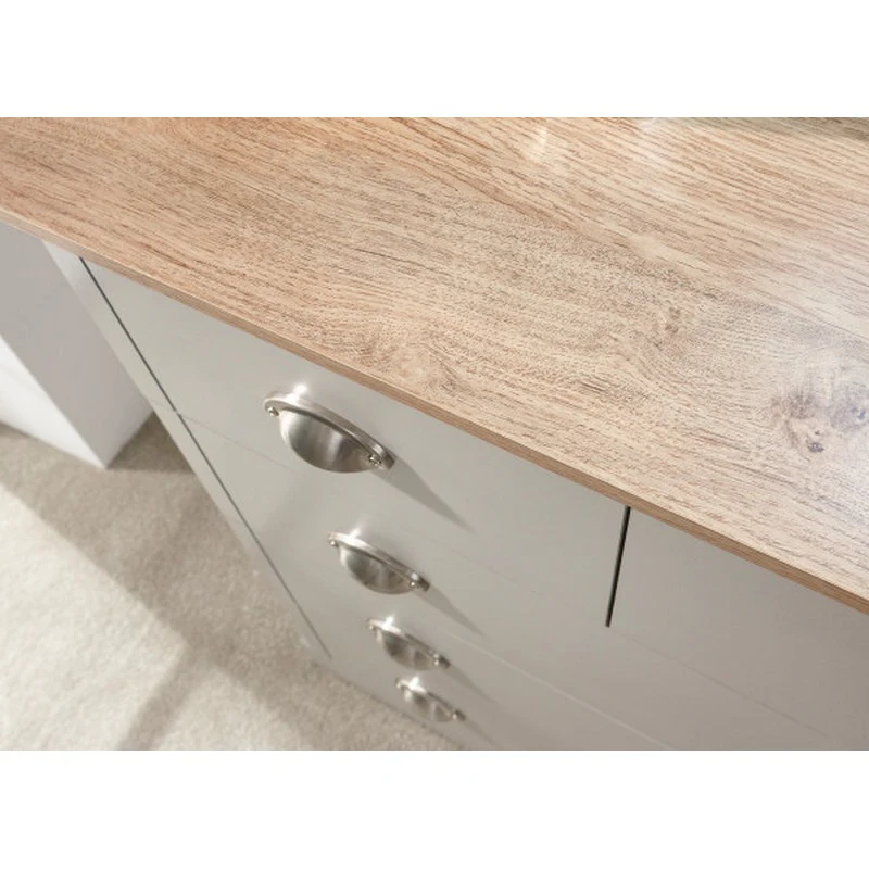 Kendal Chest of Drawers Grey 5 Drawers - Image 7