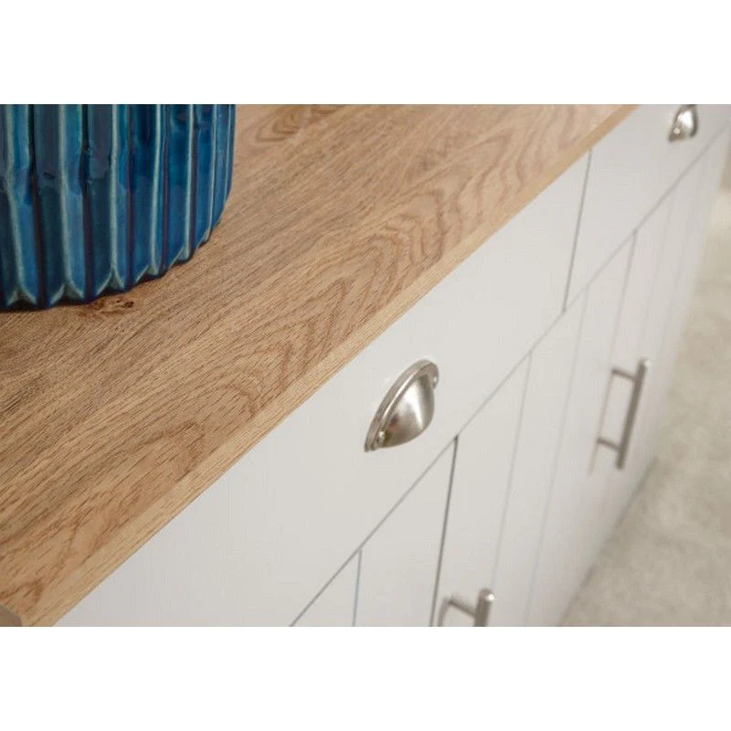 Kendal Large Sideboard Grey 3 Doors 4 Shelves 2 Drawers - Image 4