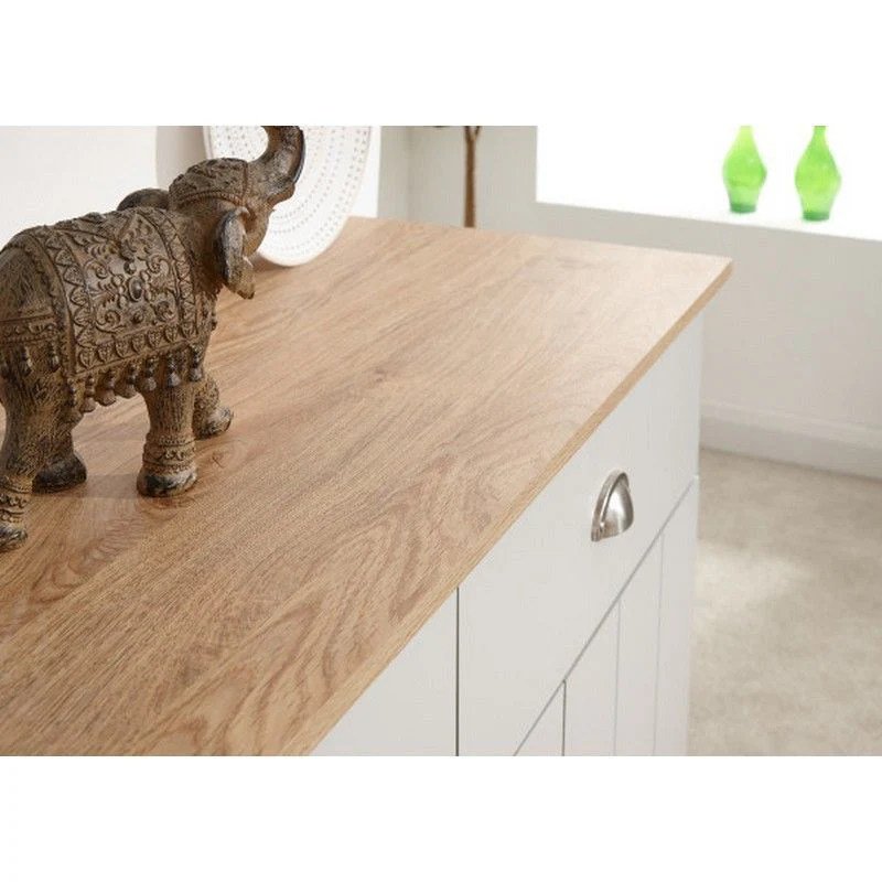 Kendal Large Sideboard Grey 3 Doors 4 Shelves 2 Drawers - Image 5