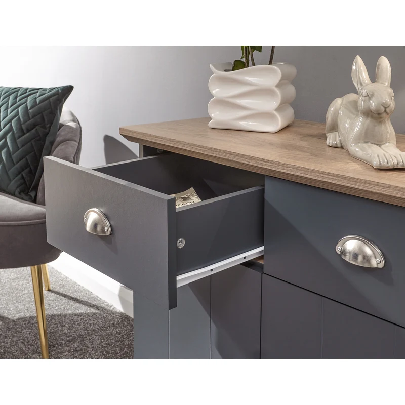 Kendal Sideboard Blue 2 Doors 1 Shelf 2 Drawers - Image 7
